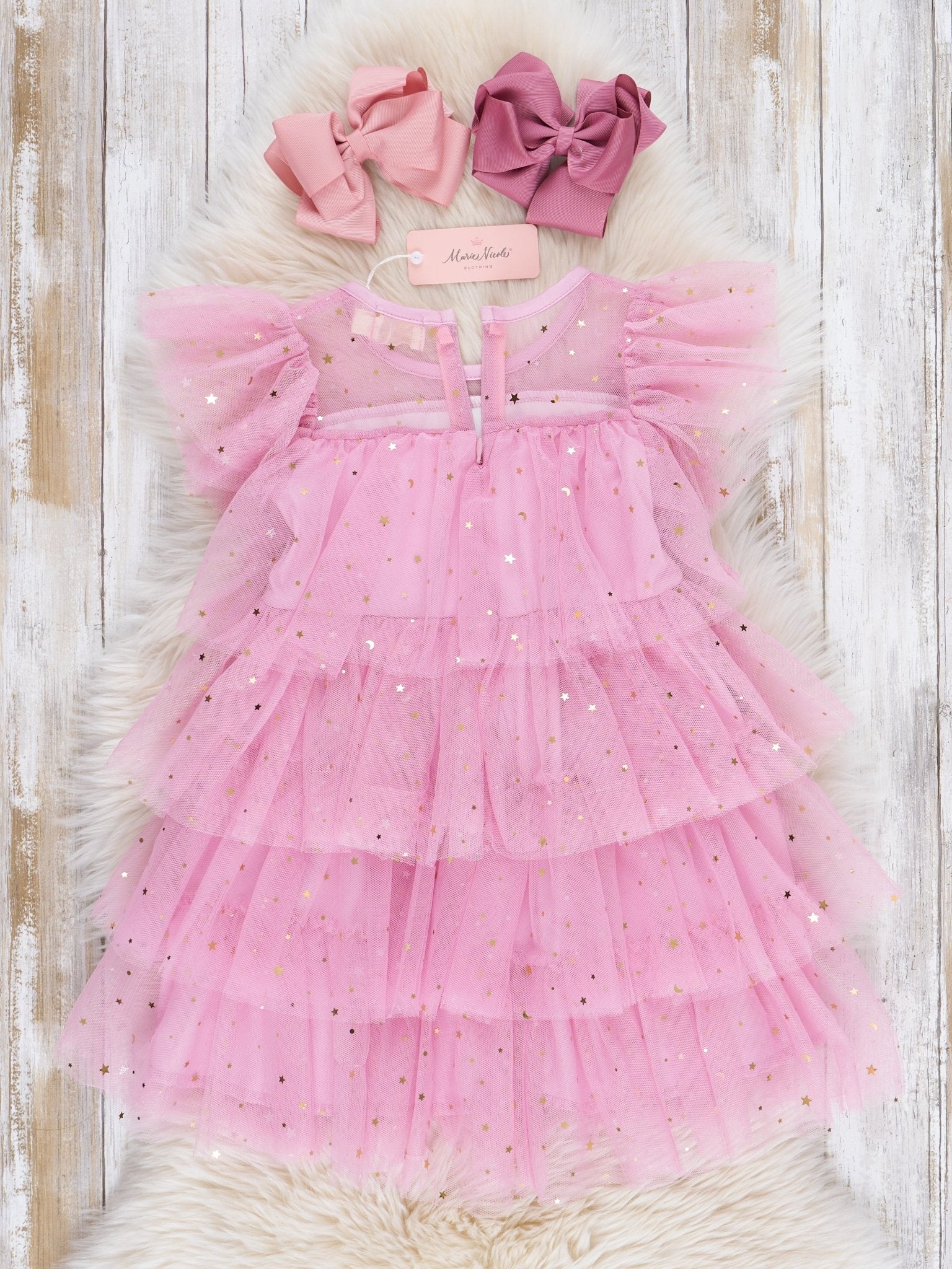 Pink Sparkles Cupcake Tulle Dress - Marie Nicole Clothing