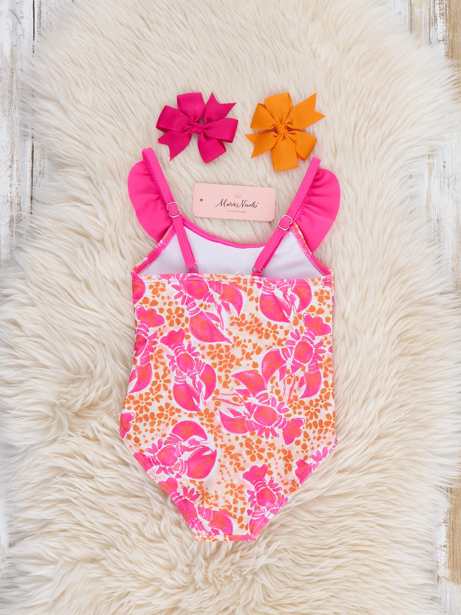 Little Lobster Ruffle Swimsuit - Marie Nicole Clothing