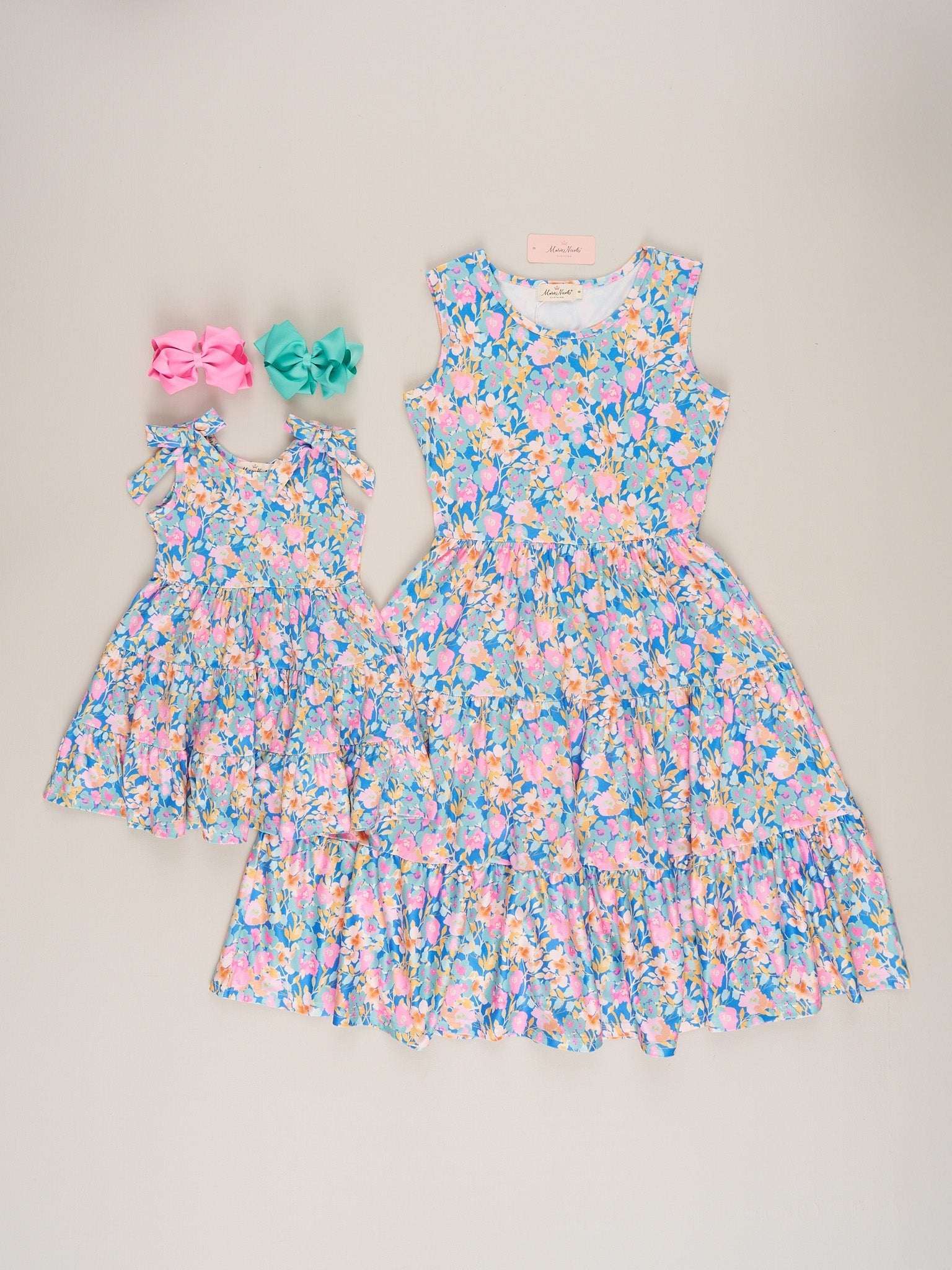 Mom & Me Blossom Breeze Ruffle Dress - Marie Nicole Clothing