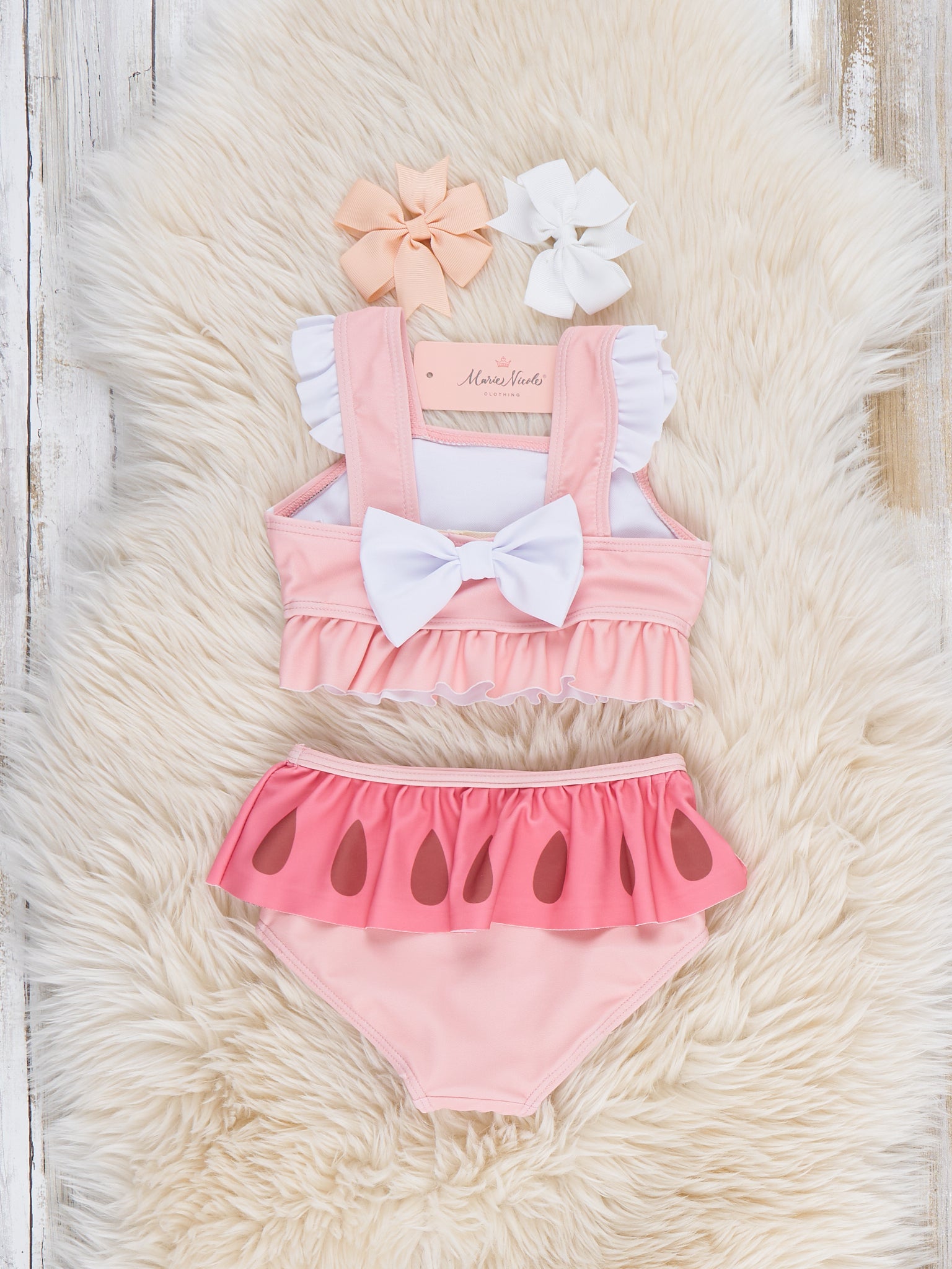 Summer Watermelon Ruffle Two - Piece Swimsuit - Marie Nicole Clothing