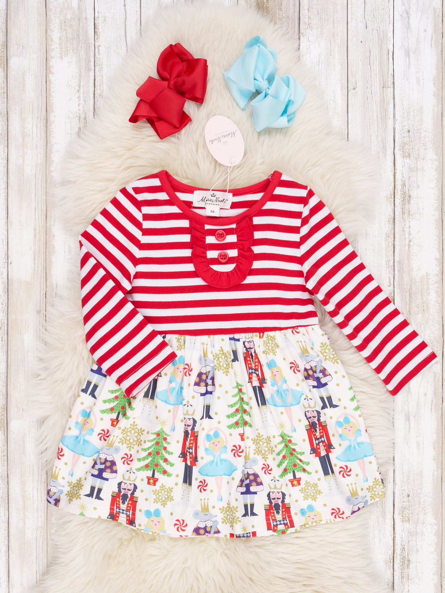 Red Striped Nutcracker Dress Marie Nicole Clothing Red Striped Nutcracker Dress Marie Nicole Clothing