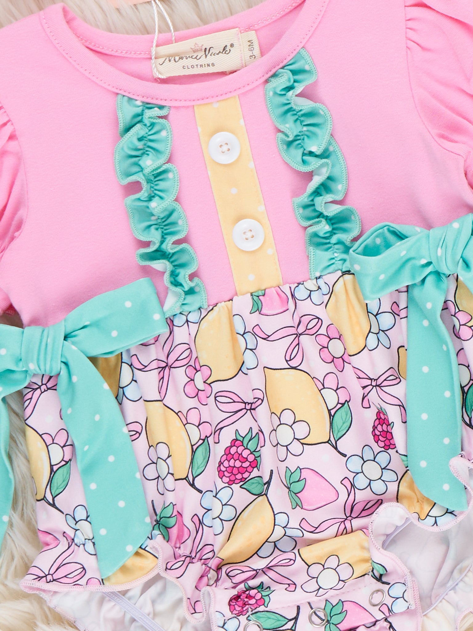 Berry Lemonade Ruffle Romper - Marie Nicole Clothing