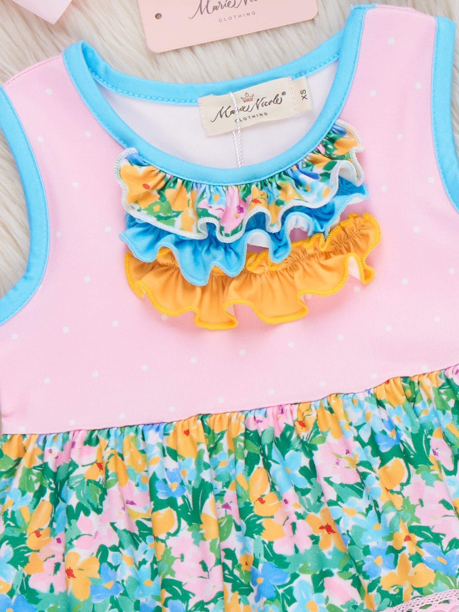 Little Blossoms Floral Ruffle Outfit - Marie Nicole Clothing