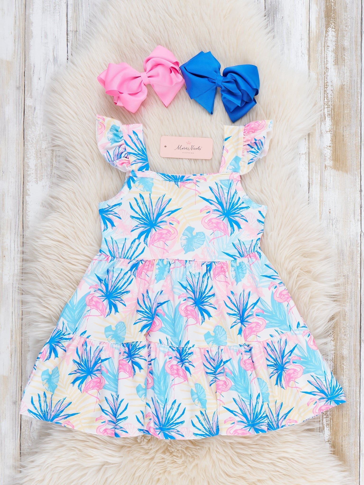 Tropical Summer Tiered Dress - Marie Nicole Clothing