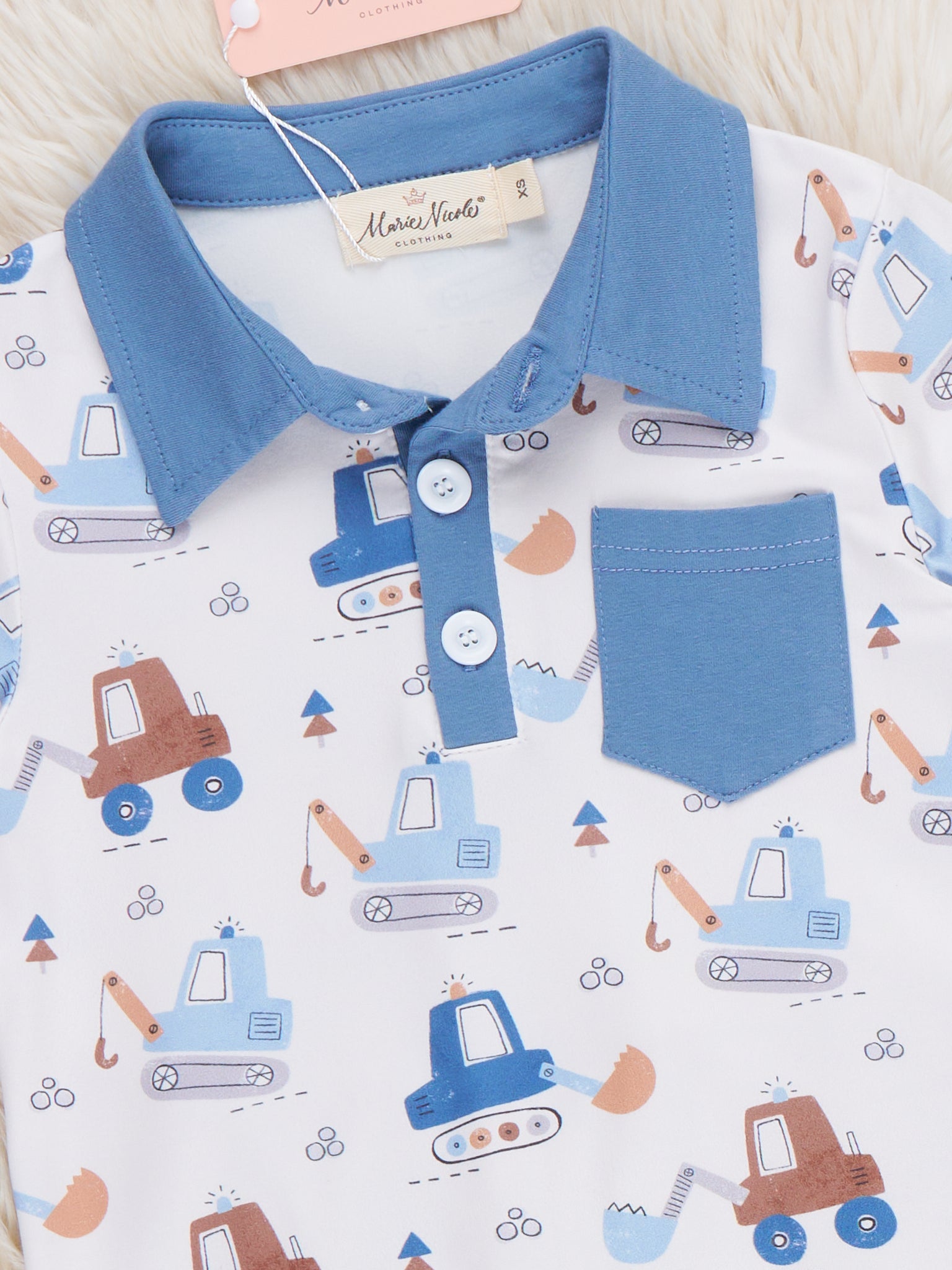 Busy Excavators Polo Outfit - Marie Nicole Clothing