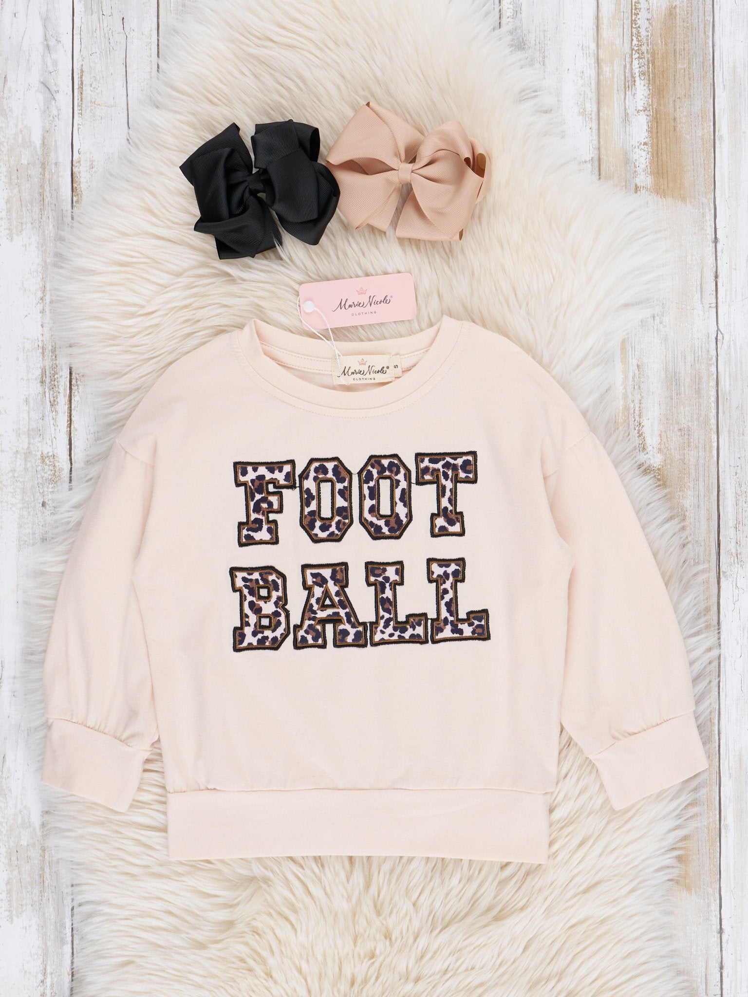 Mom & Me "Football" Puff Letters Shirt - Marie Nicole Clothing
