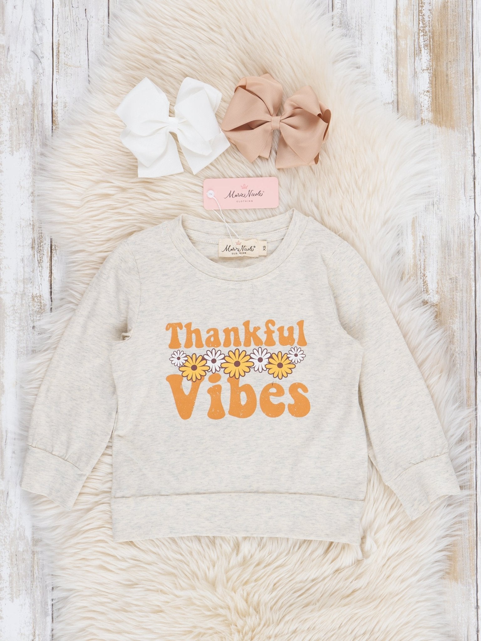 Mom & Me "Thankful Vibes" Shirt - Marie Nicole Clothing