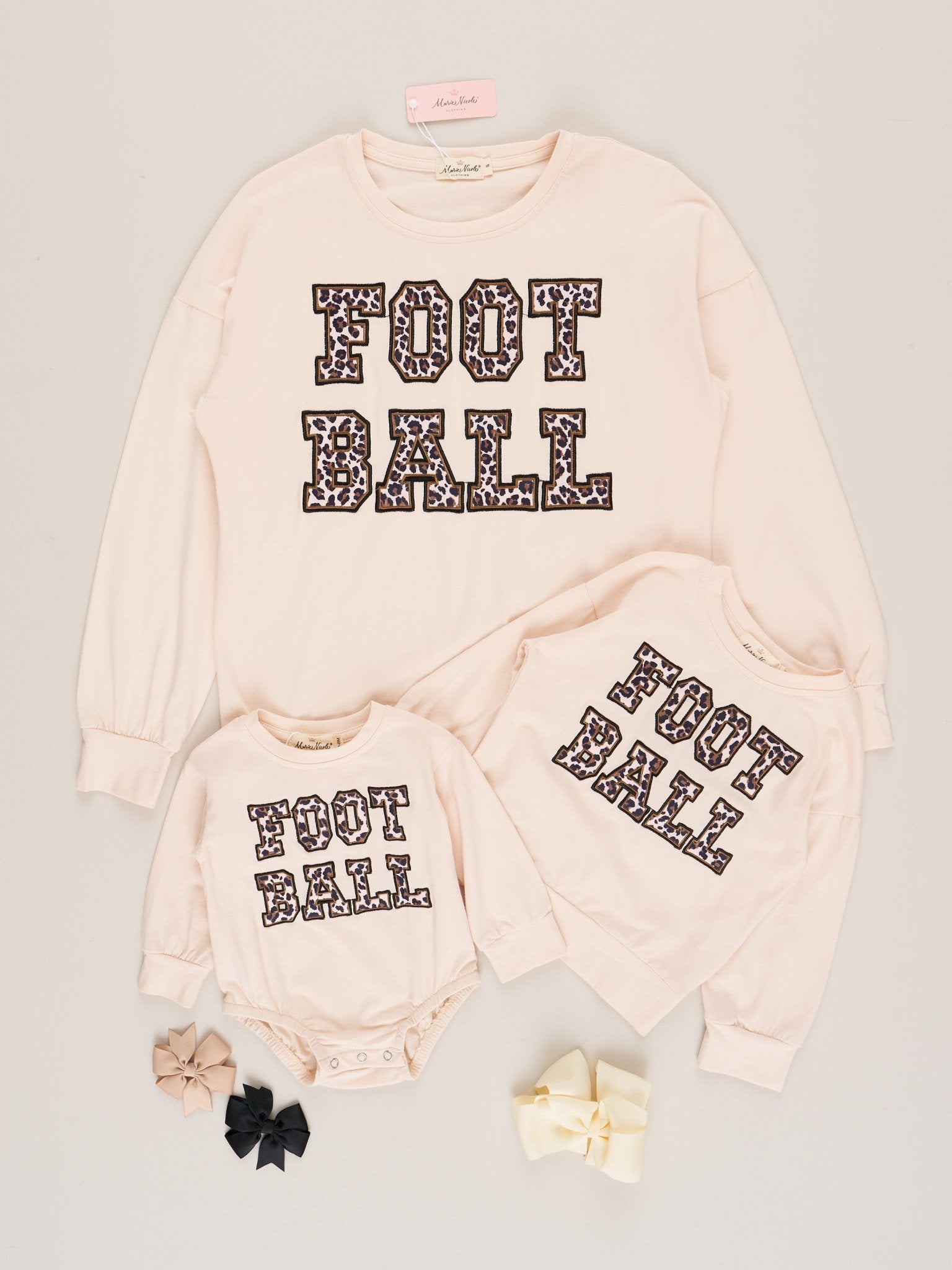 Mom & Me "Football" Puff Letters Shirt - Marie Nicole Clothing