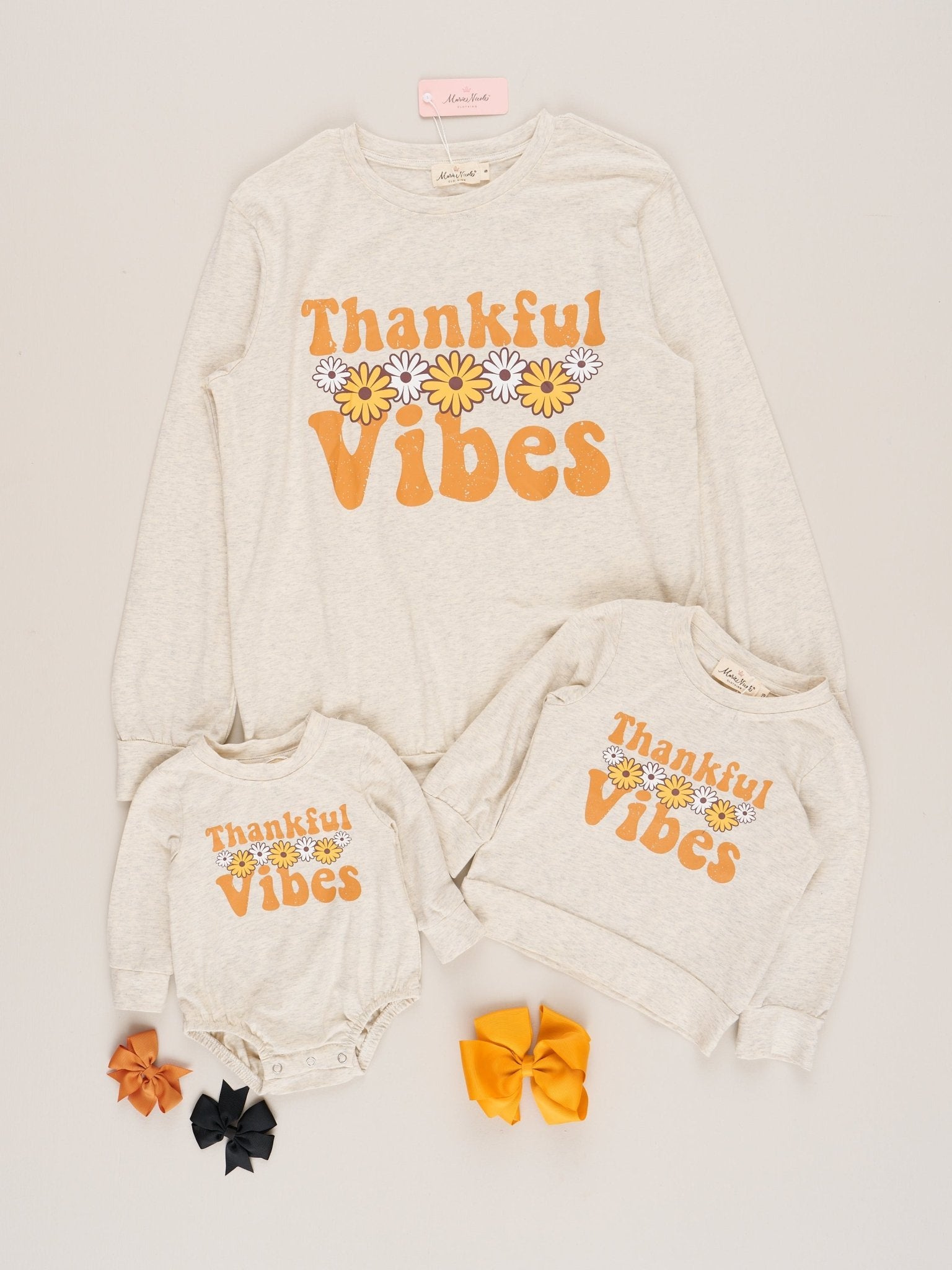 Mom & Me "Thankful Vibes" Shirt - Marie Nicole Clothing
