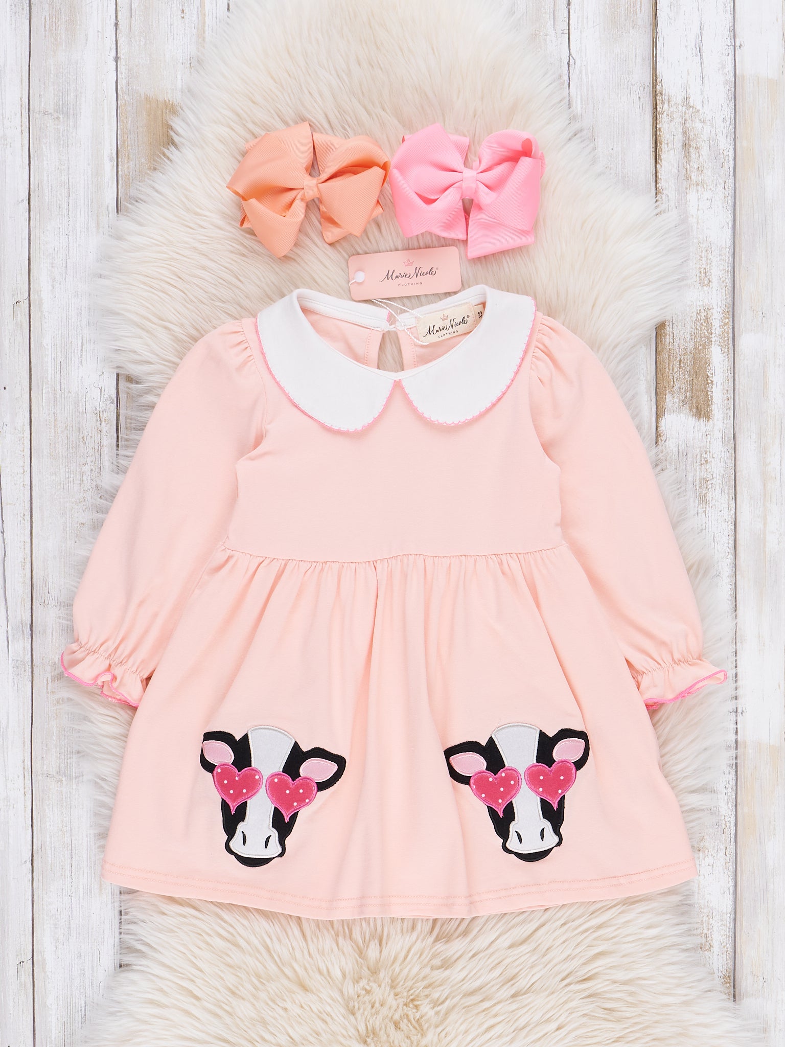 Sweetheart Cow Embroidered Dress Sweetheart Cow Embroidered Dress