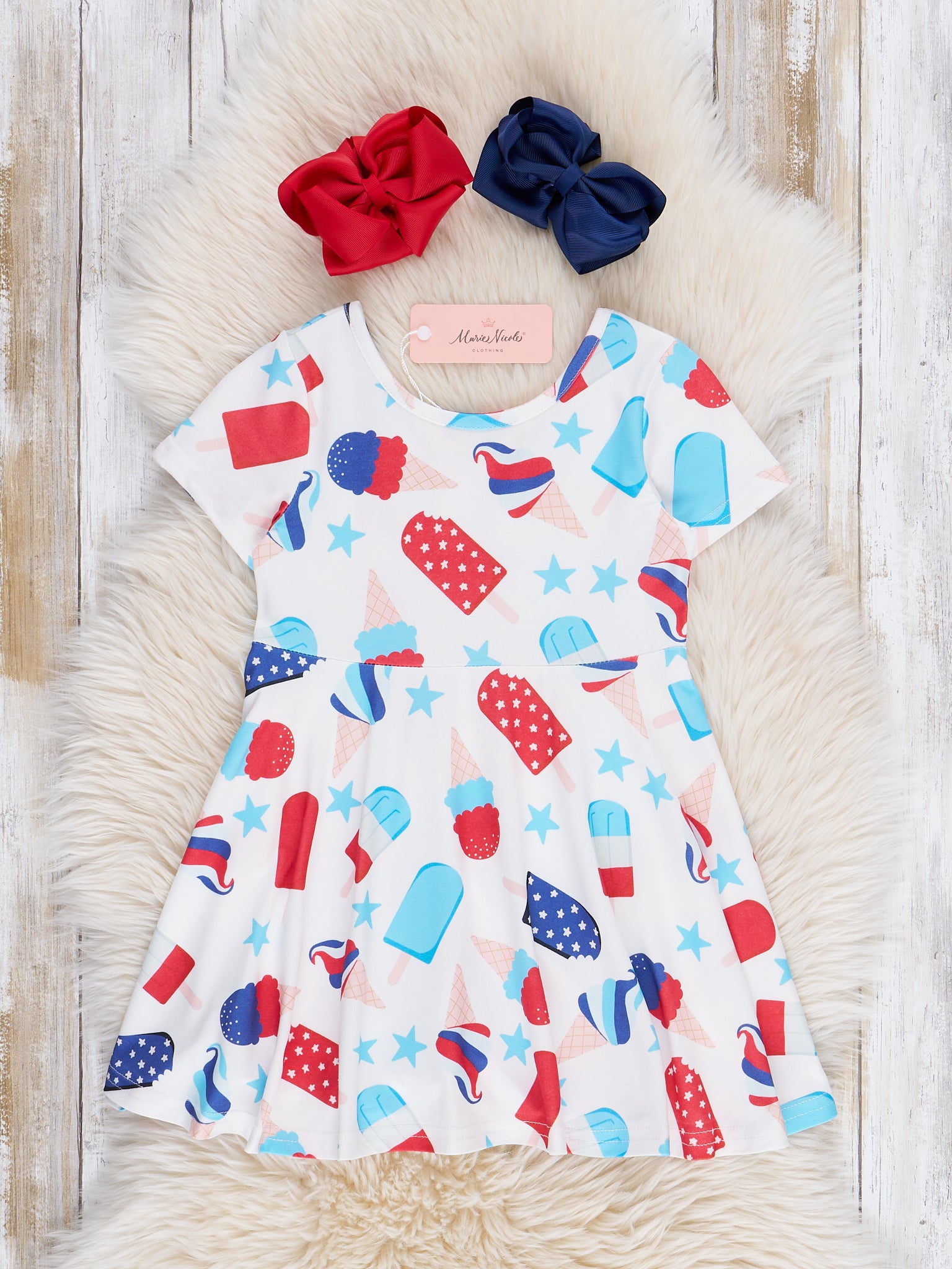 Red, White, & Blue Popsicle Swing Dress