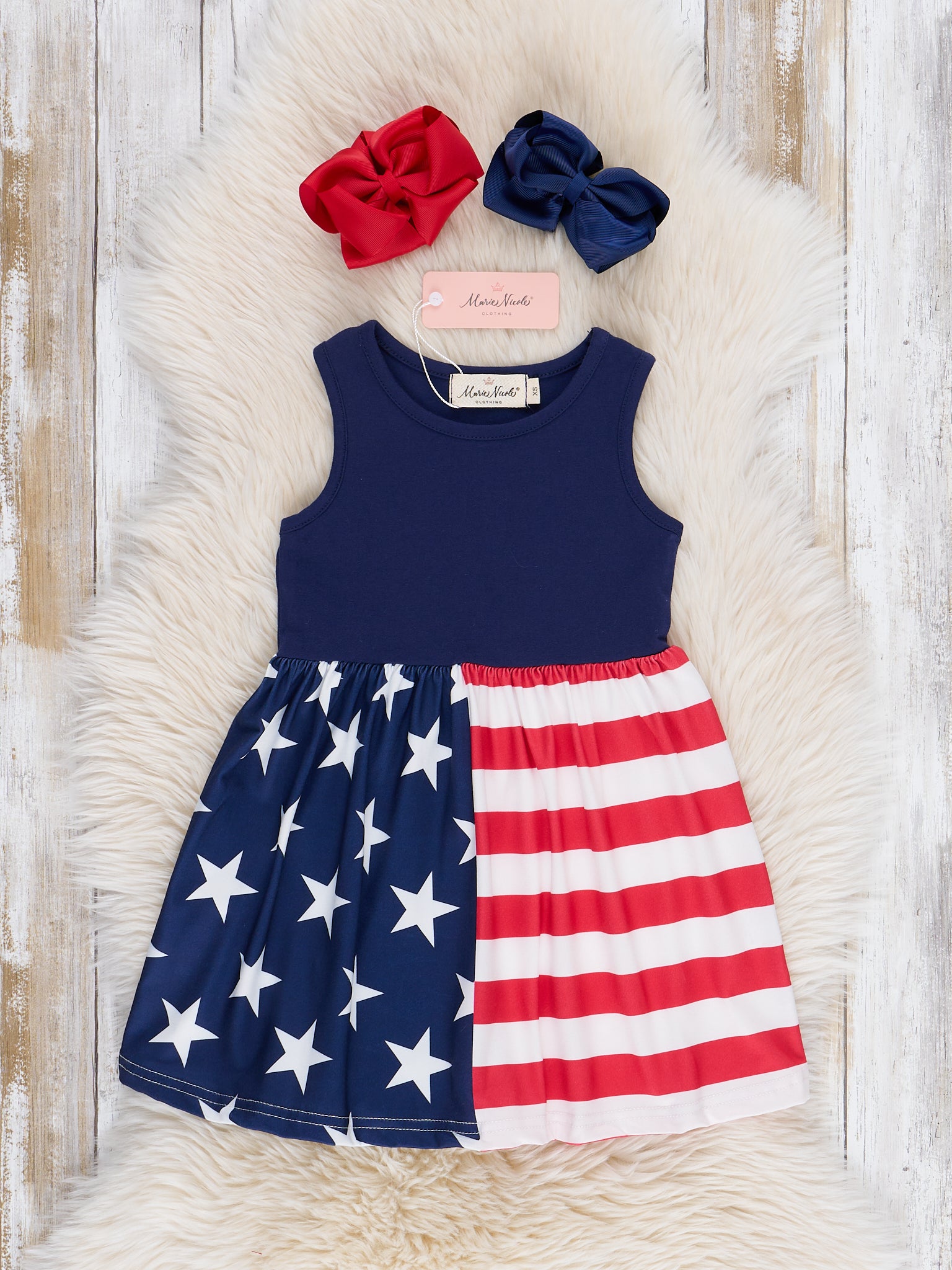 cute american flag dress Cute Duck Patriotic American Flag Print A Line Dress