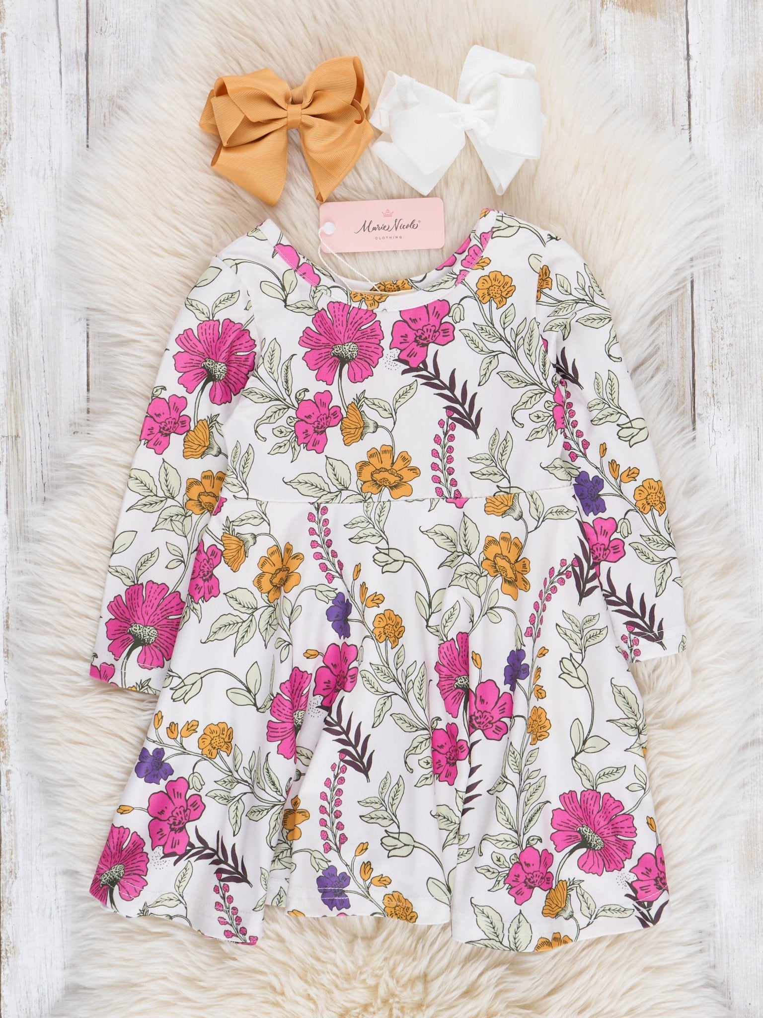 Daffodil Doodles Swing Dress - Marie Nicole Clothing