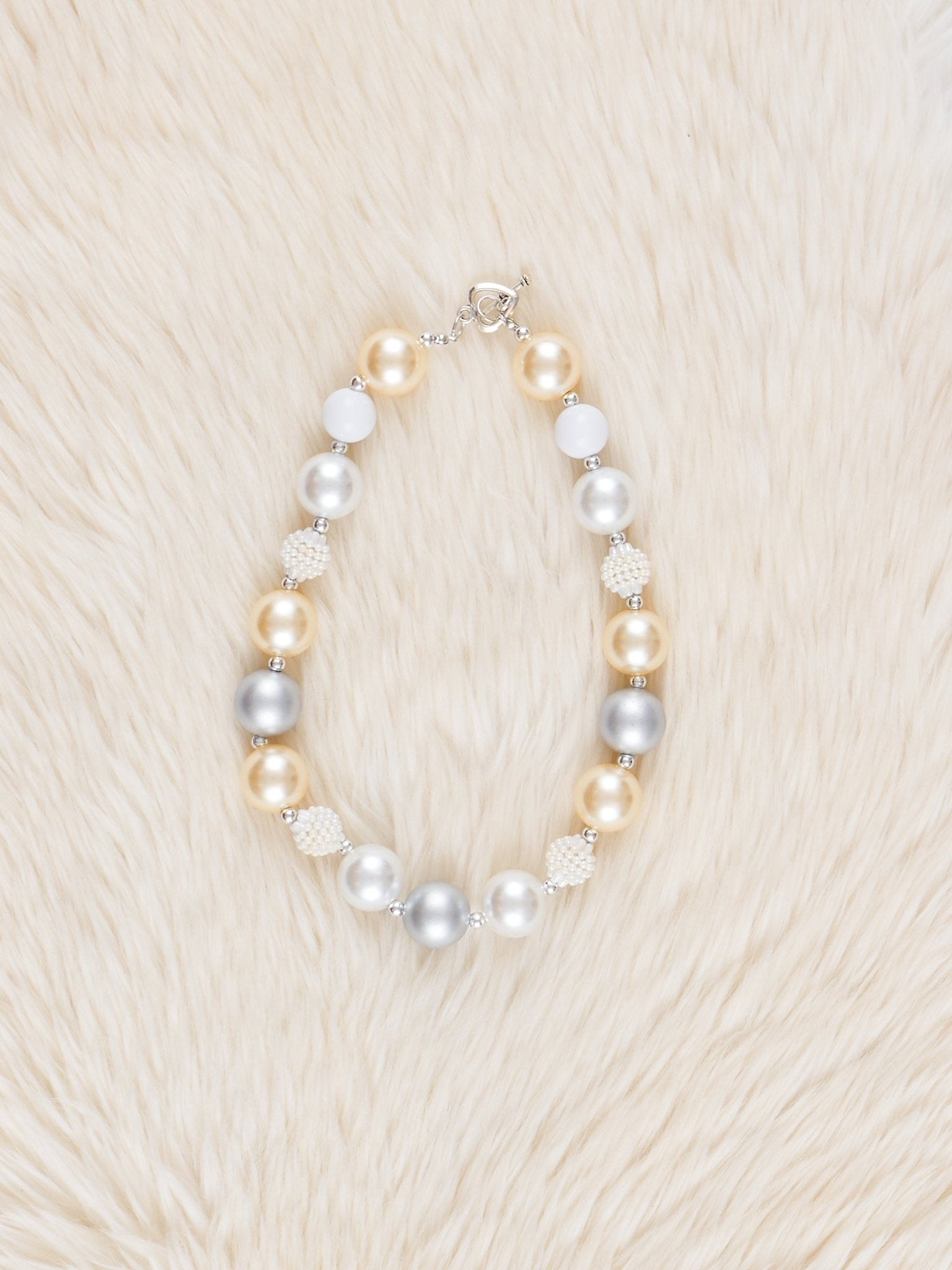 Gold & Silver Sparkle Bubble Necklace - Marie Nicole Clothing