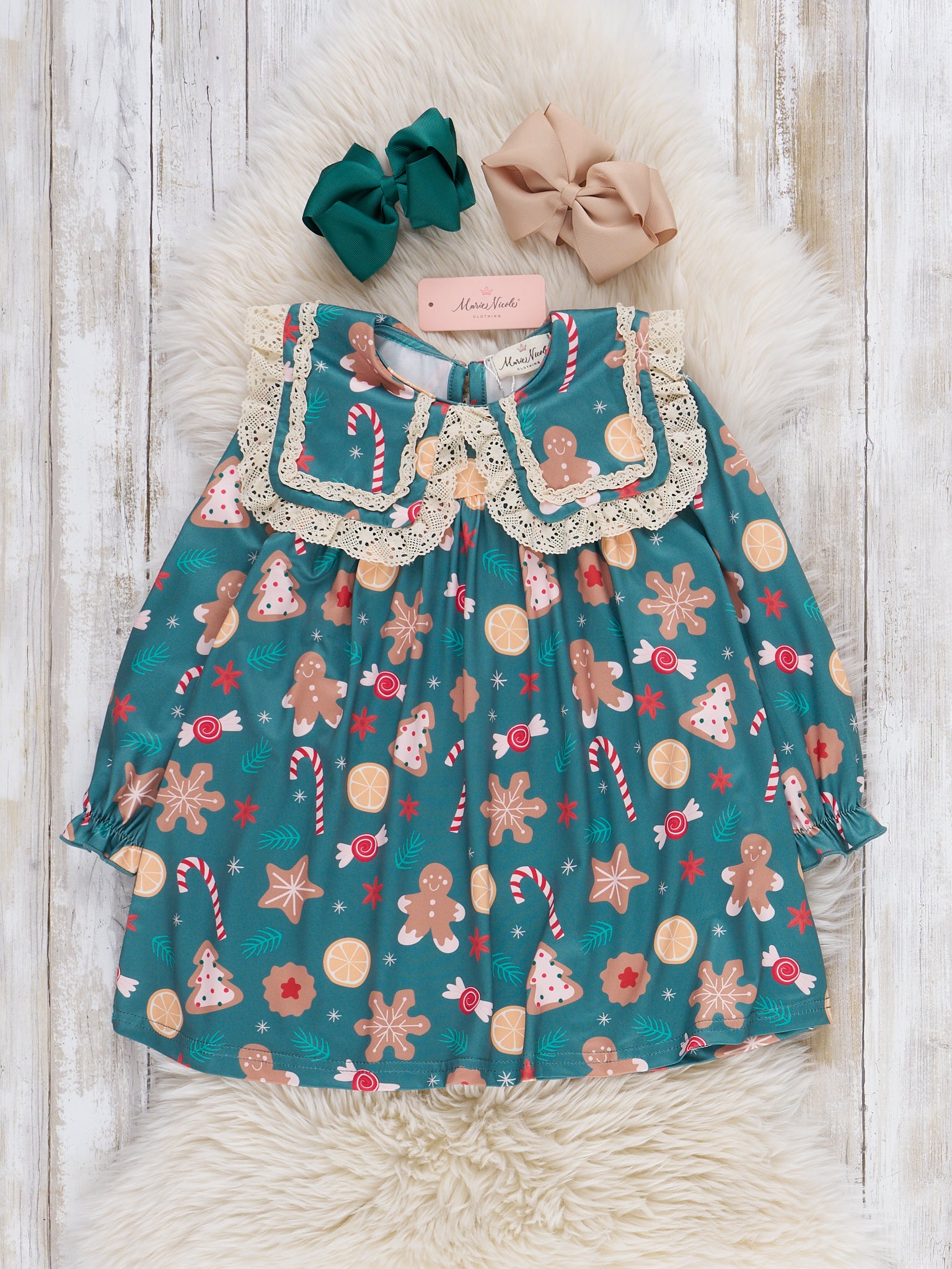Holiday Sweet Dreams Lace Dress - Marie Nicole Clothing