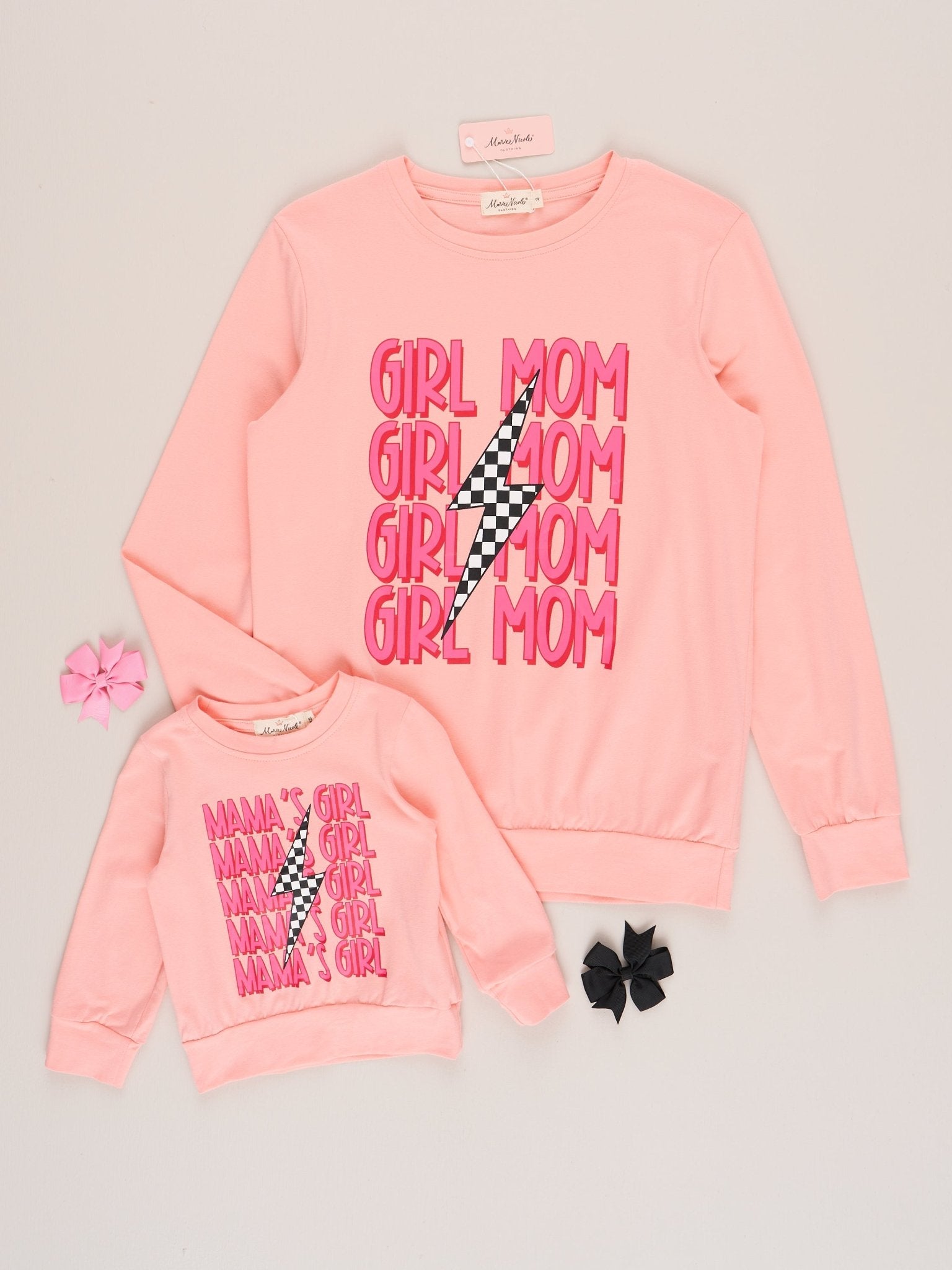 Mom & Me Pink Girl Mom/Mama's Girl Shirt - Marie Nicole Clothing