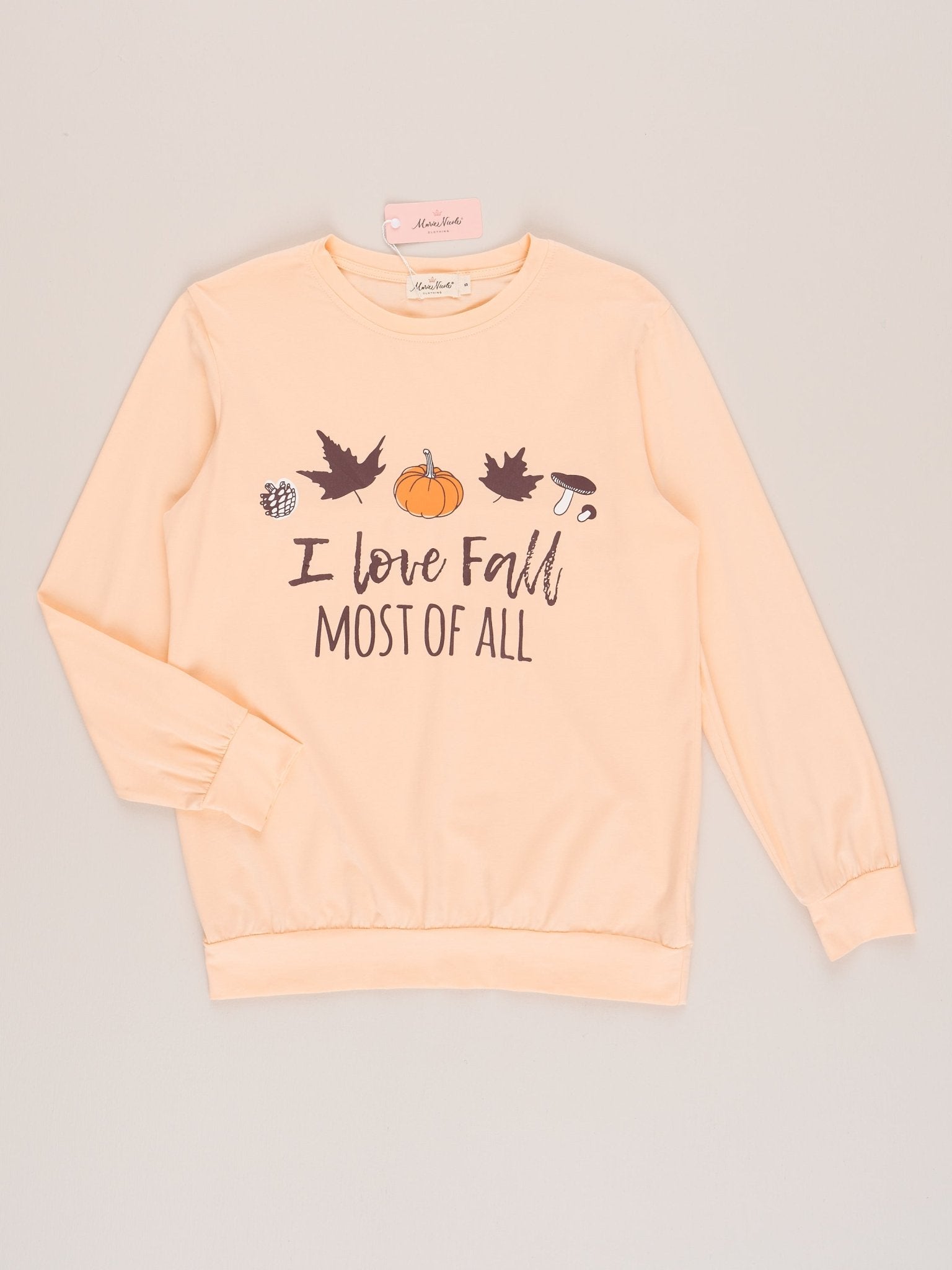 Mom & Me Peach Fall Love Shirt - Marie Nicole Clothing