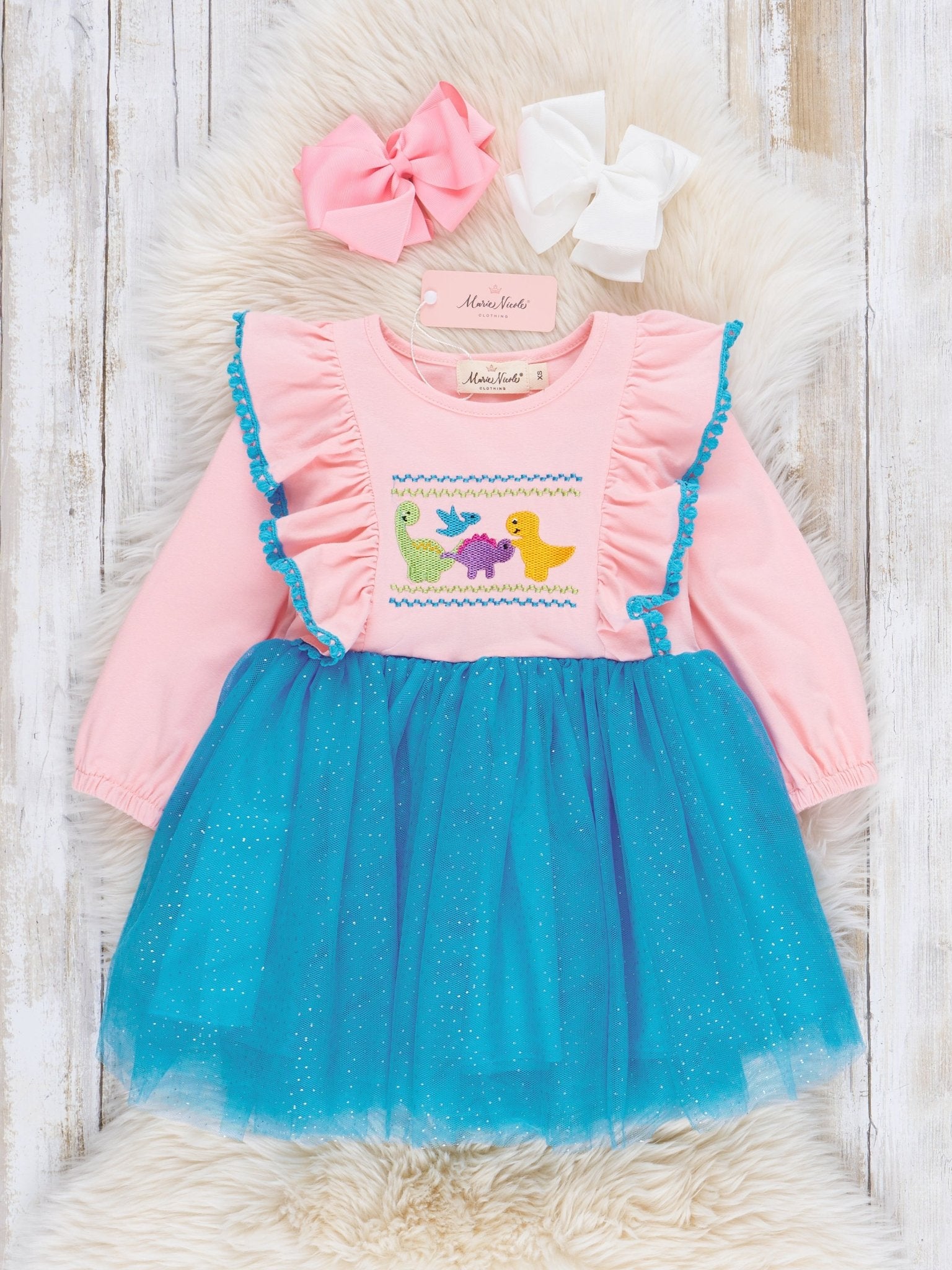 Baby Navy And Pink Frilly Frocks Miranda Baby Girls Blue Pink Dress SS26 Baby Navy And Pink Frilly Frocks Miranda Baby Girls Blue Pink Dress SS26
