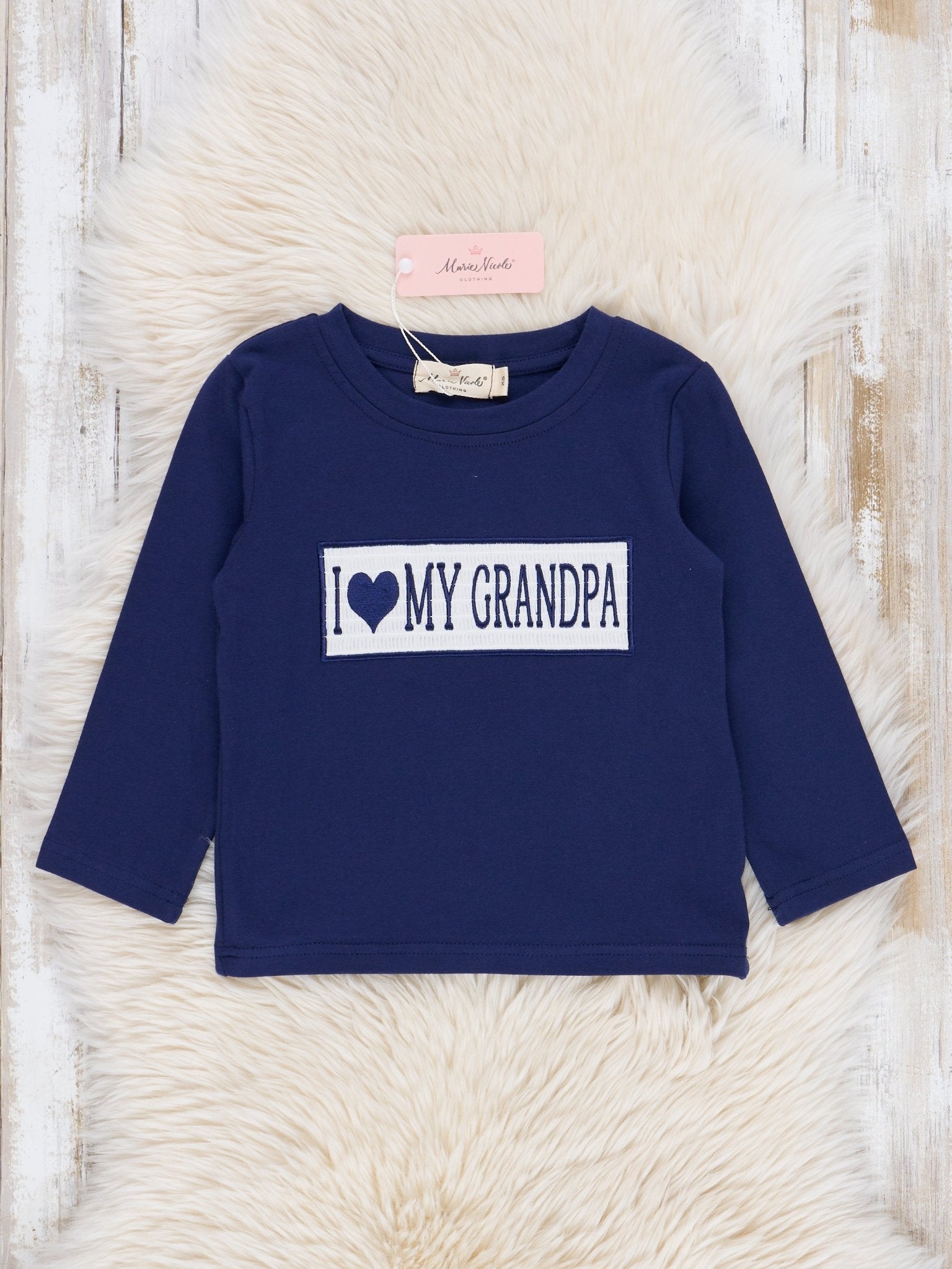 Navy Blue Family Love Shirt - Marie Nicole Clothing