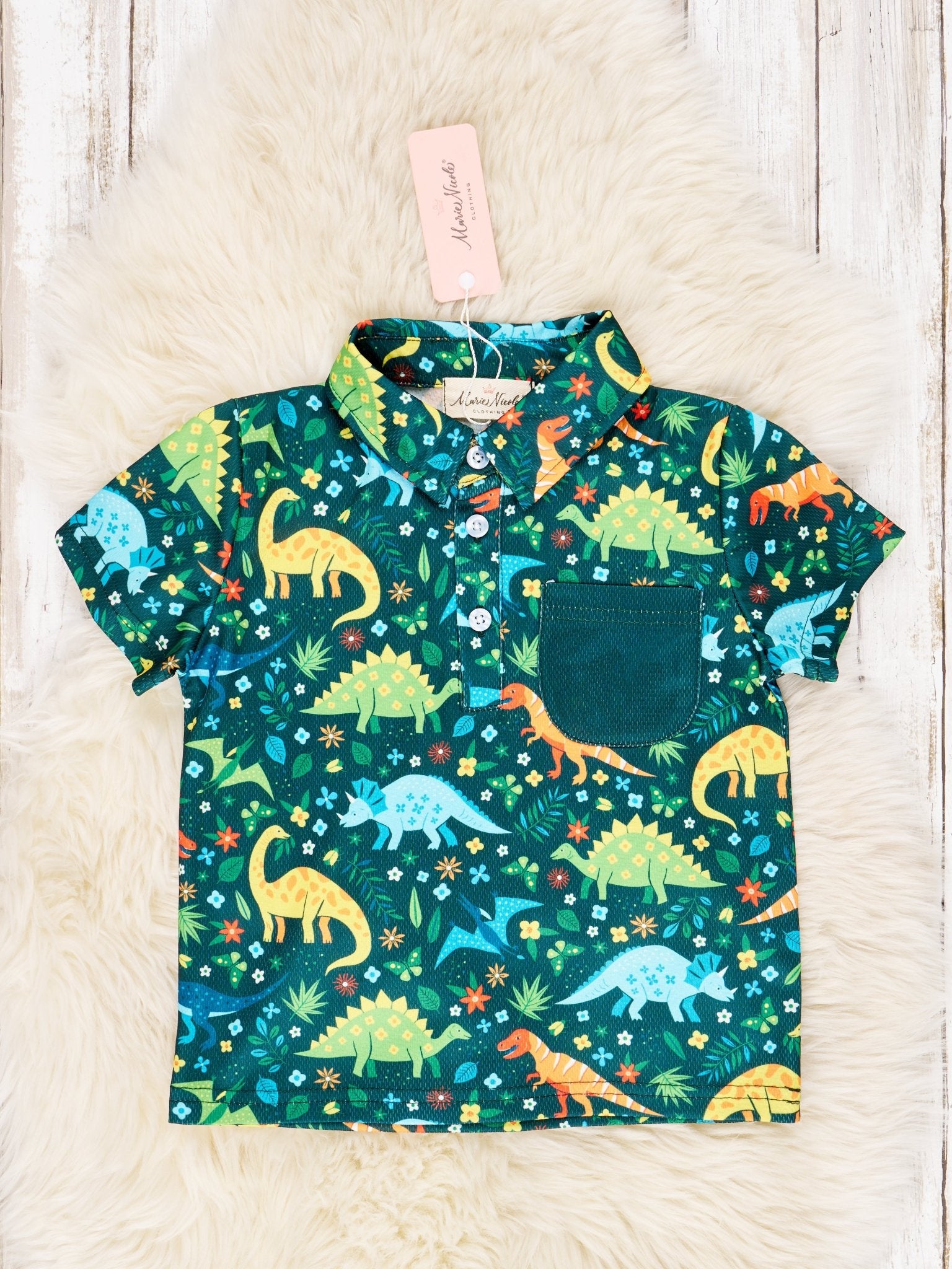 Jurassic Jungle Polo - Marie Nicole Clothing