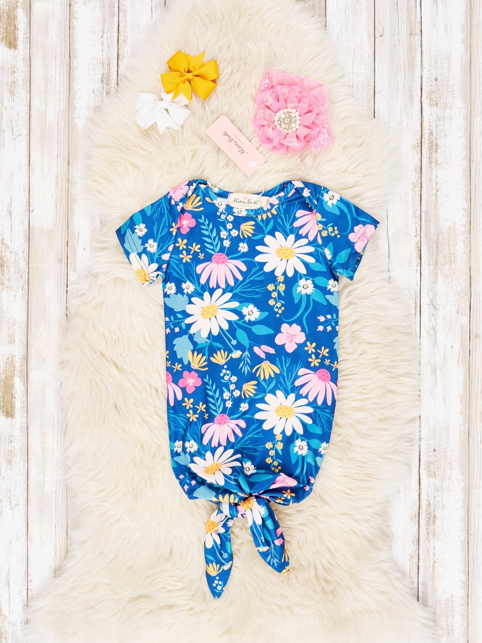 Darling Daisy Ruffle Knot Gown - Marie Nicole Clothing