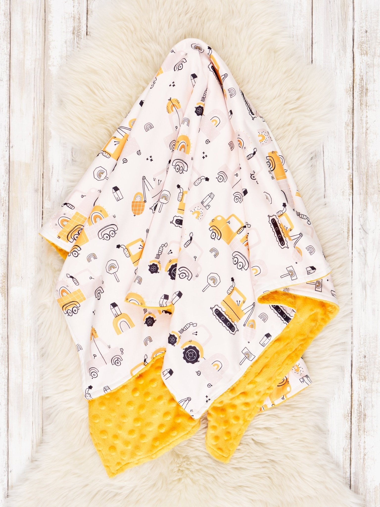 Construction Zone Minky Blanket - Marie Nicole Clothing