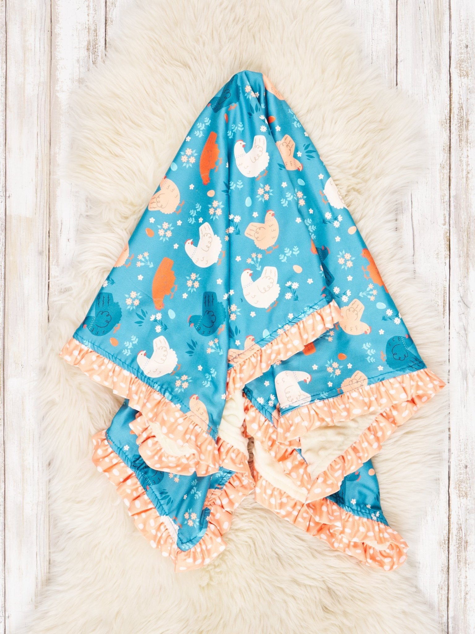Summer Chicken Minky Blanket - Marie Nicole Clothing
