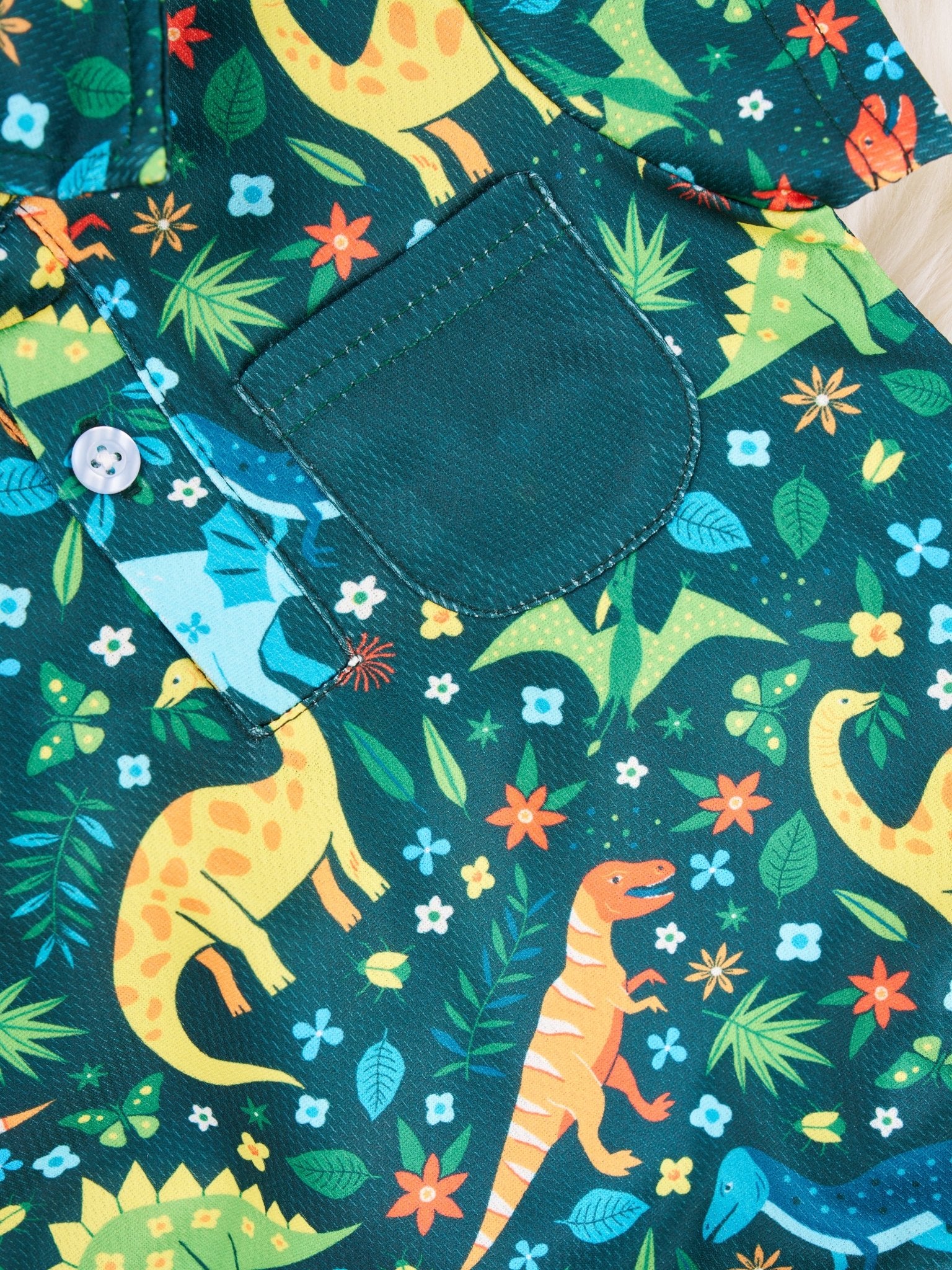 Jurassic Jungle Polo Romper - Marie Nicole Clothing