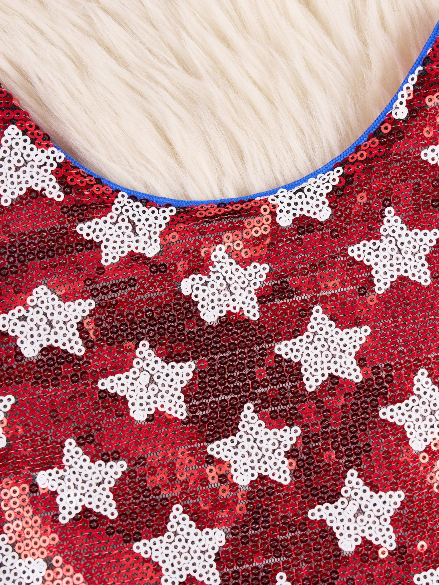 Stars & Stripes Sequin Blue Tulle Dress - Marie Nicole Clothing