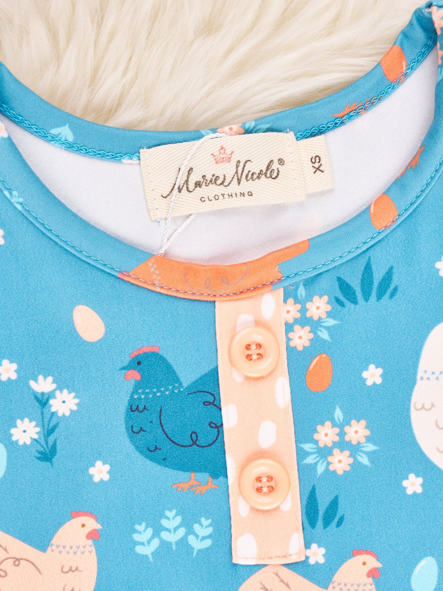 Summer Chicken Ruffle Dress - Marie Nicole Clothing