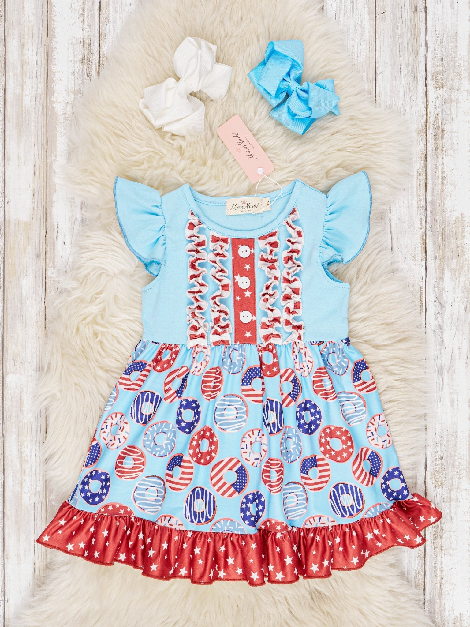 Patriotic Donut Tank Dress - Marie Nicole Clothing