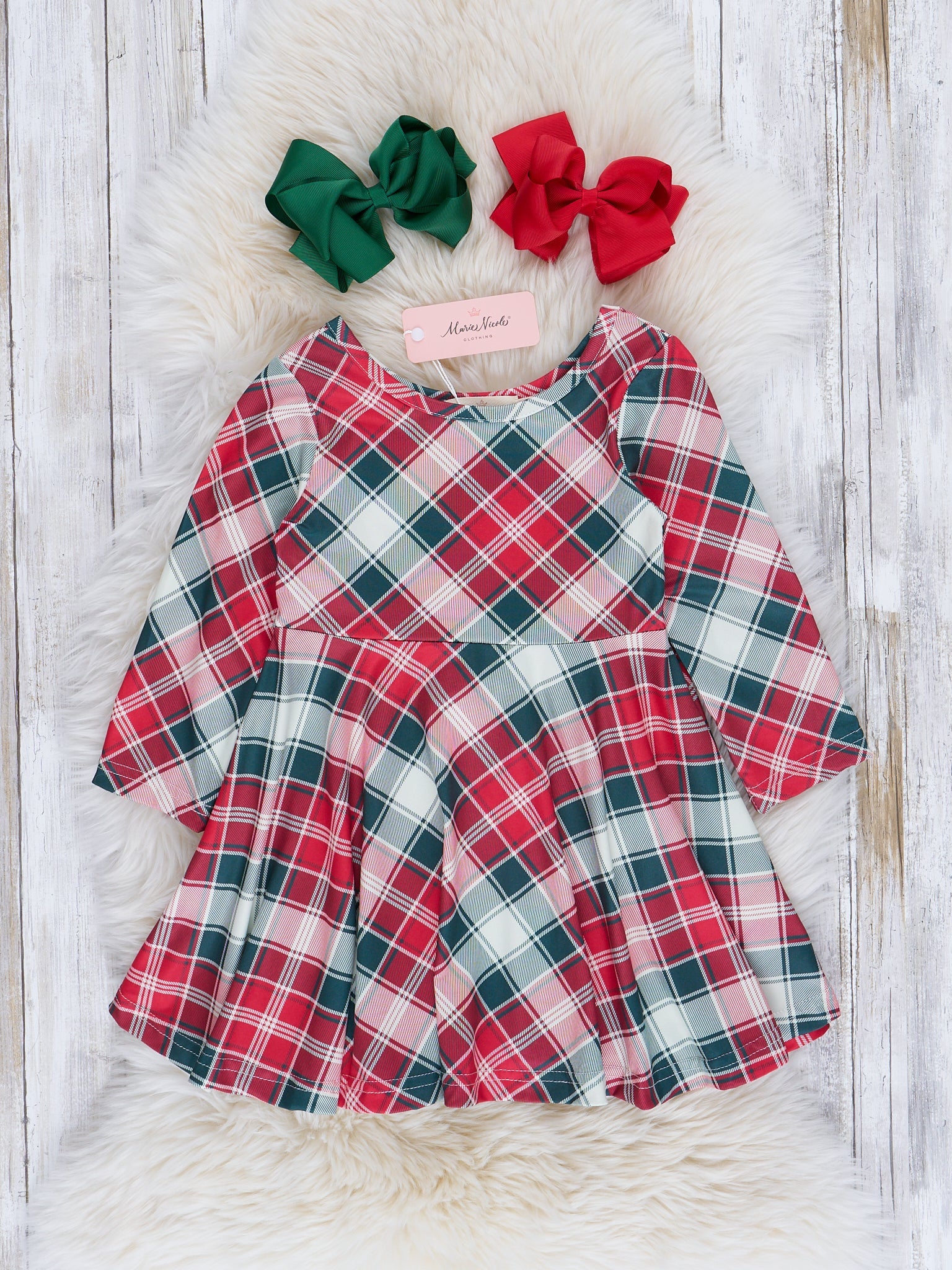 Christmas Wishes Swing Dress - Marie Nicole Clothing Christmas Wishes Swing Dress - Marie Nicole Clothing