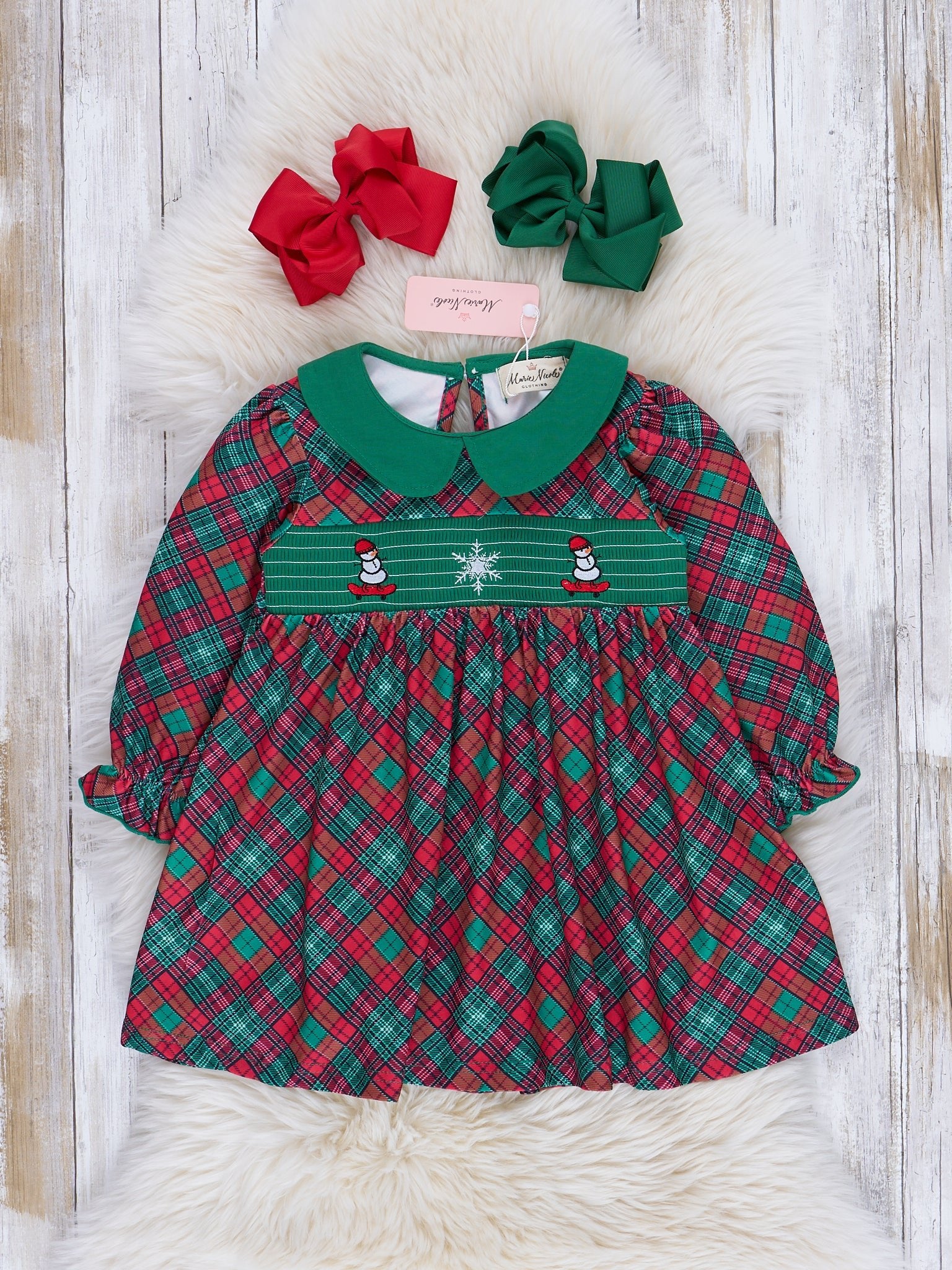 Smocked Christmas Sister Set Marie Nicole Clothing Smocked Christmas Sister Set Marie Nicole Clothing