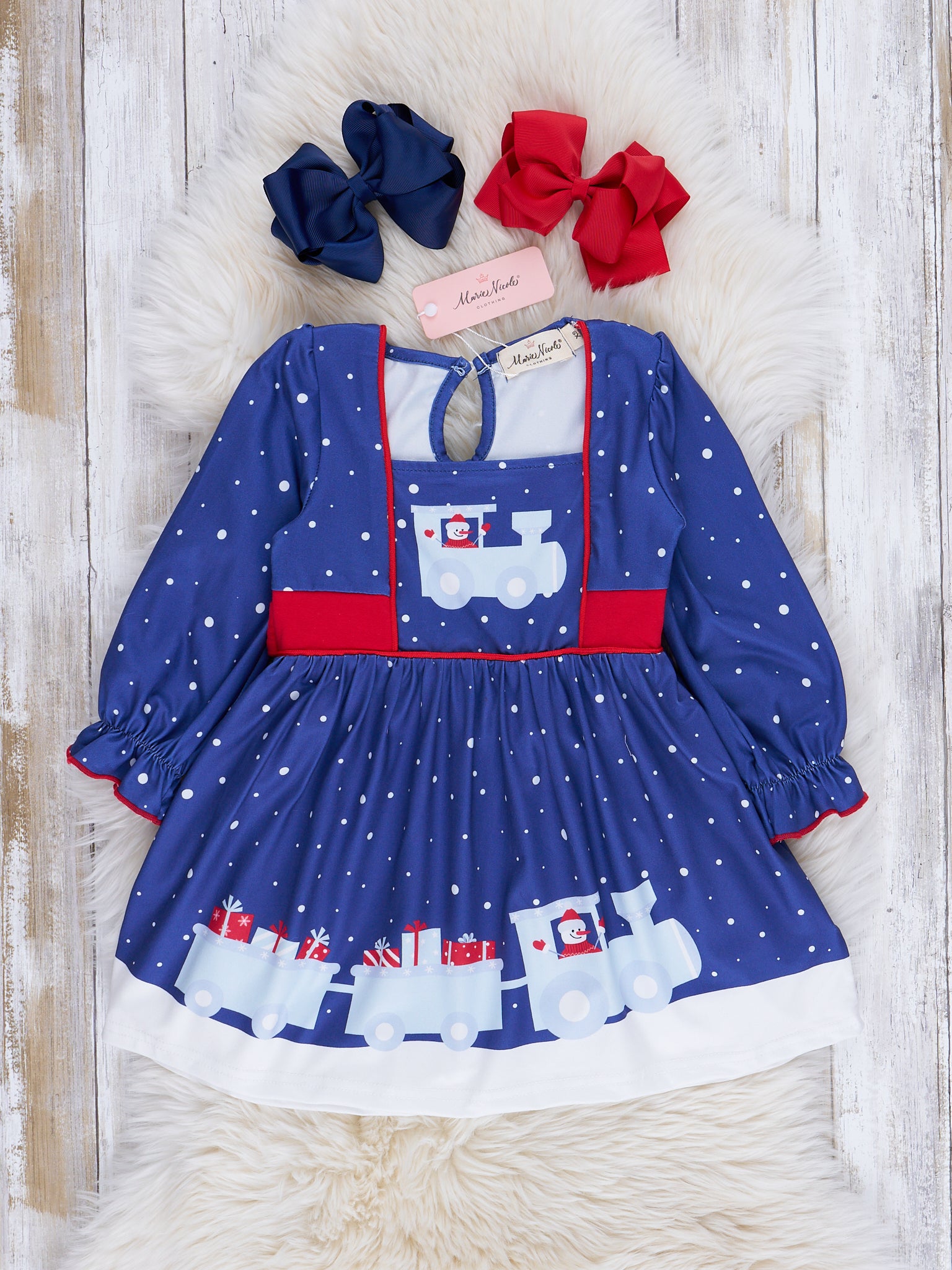navy blue dress for baby girl Petal & Pup Women's Betina Bow Front Maxi Dress main image 0