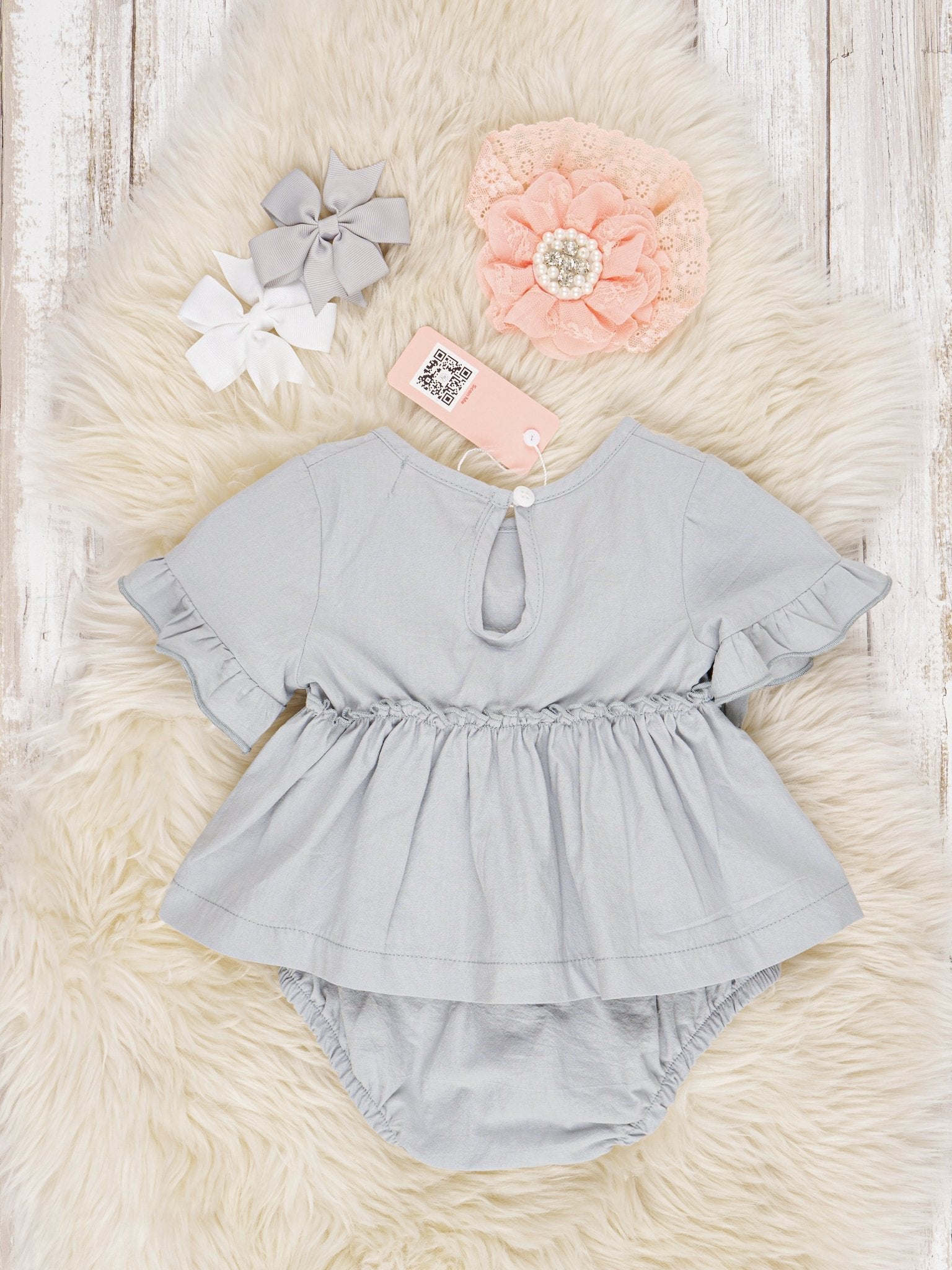 Grey Swing Top & Bloomers Outfit - Marie Nicole Clothing