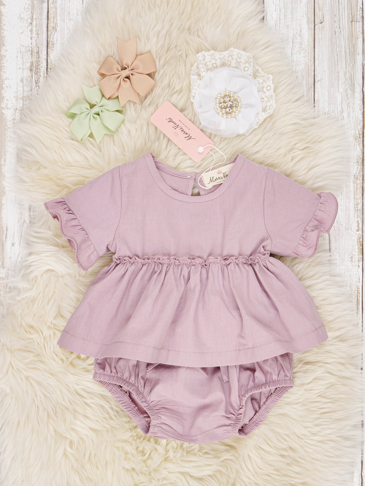 Lavender Swing Top & Bloomers Outfit - Marie Nicole Clothing