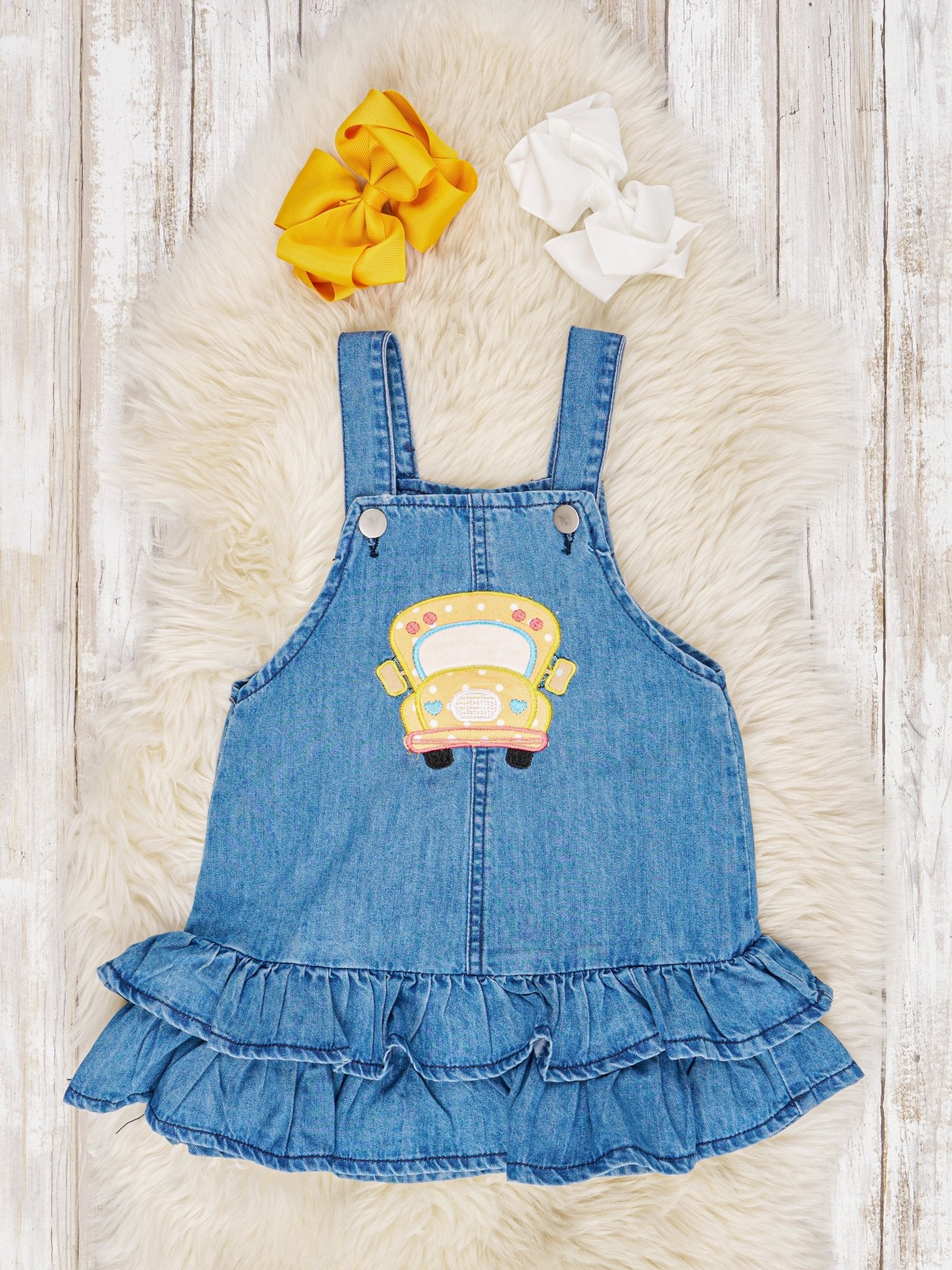 School Bus Denim Dress Set - Marie Nicole Clothing