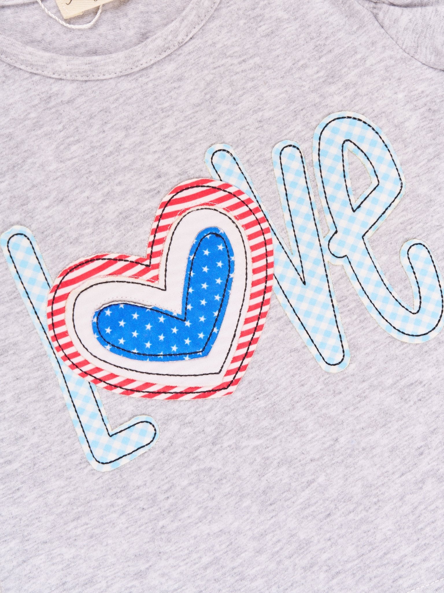 Patriotic "LOVE" Ruffle Outfit - Marie Nicole Clothing