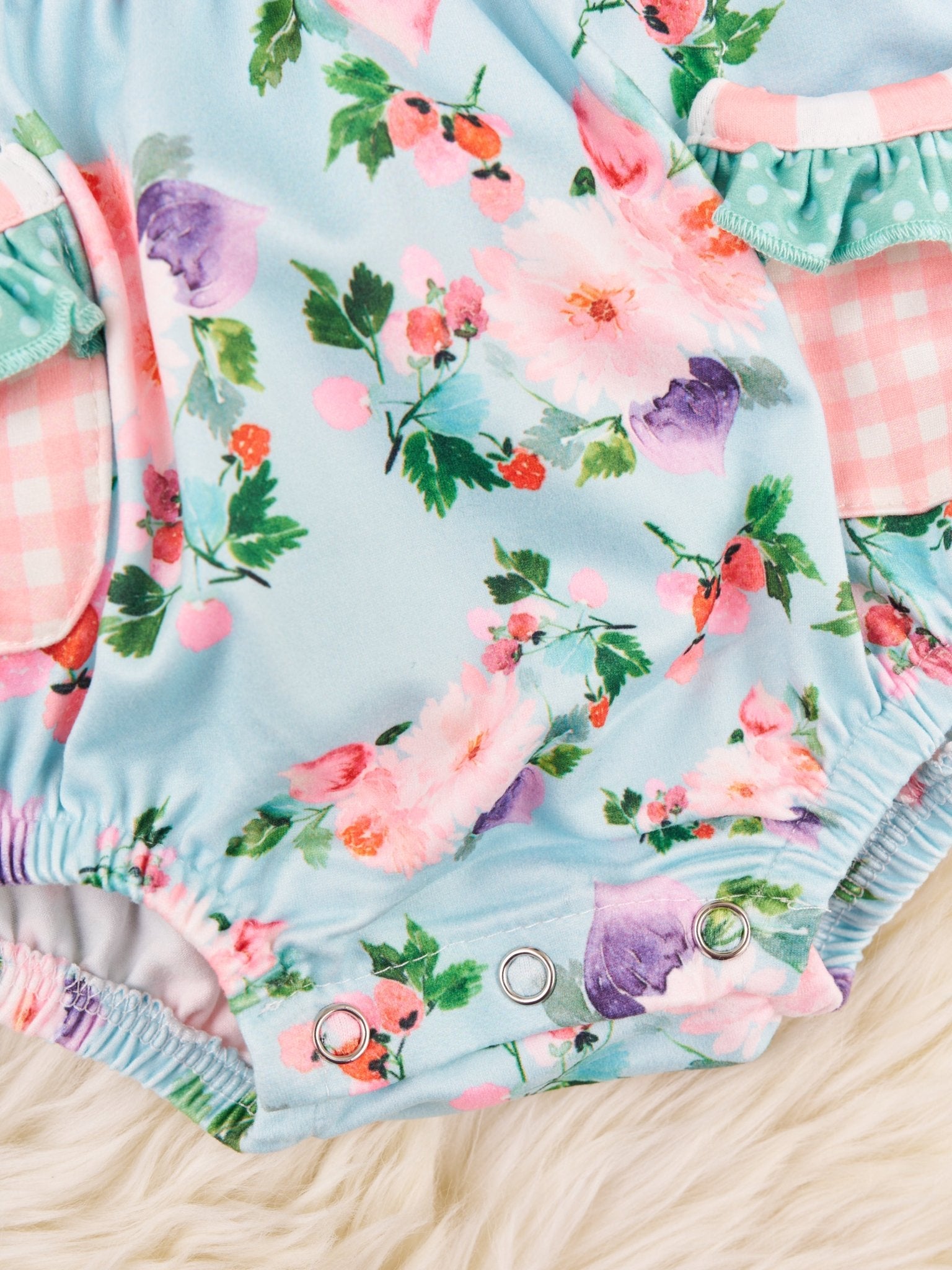 Bright Blossom Ruffle Bubble Romper - Marie Nicole Clothing