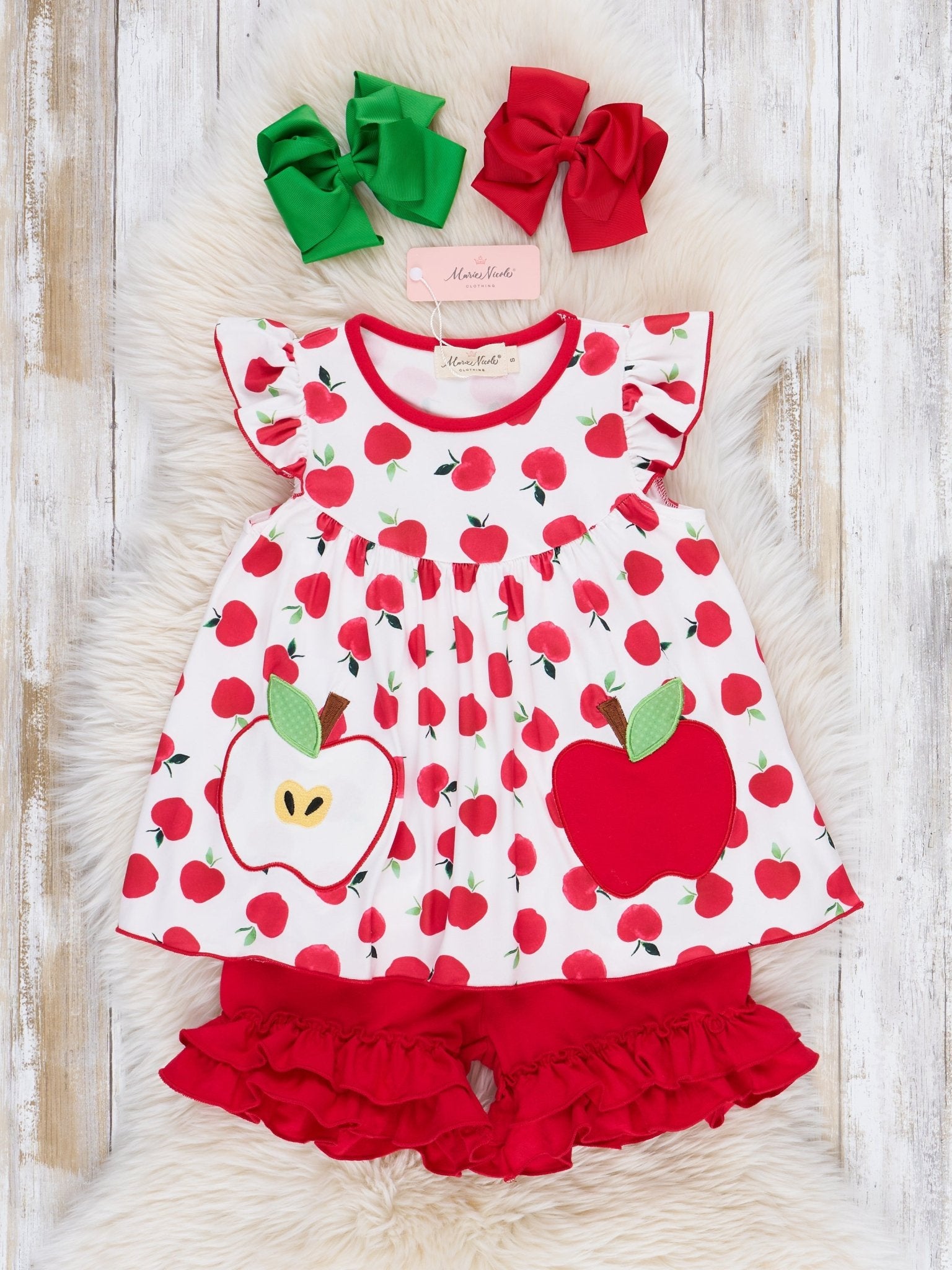Red Delicious Ruffle Outfit - Marie Nicole Clothing