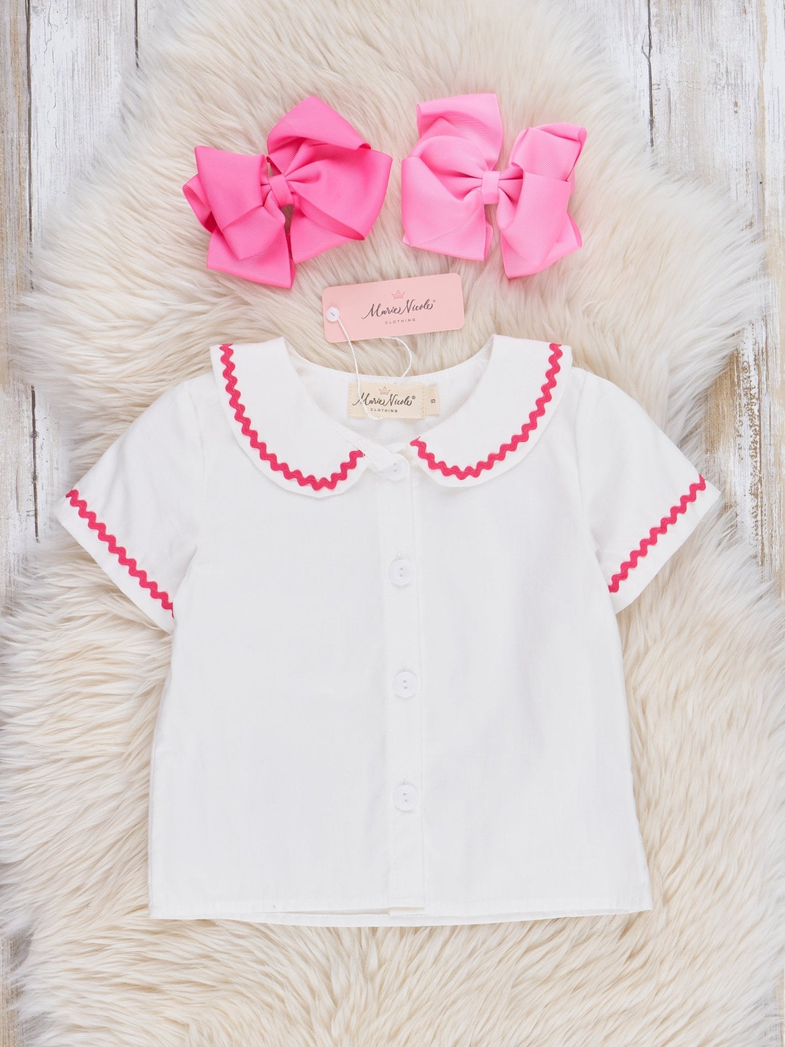 Pink Gingham Pencil Princess Skirtall Set - Marie Nicole Clothing