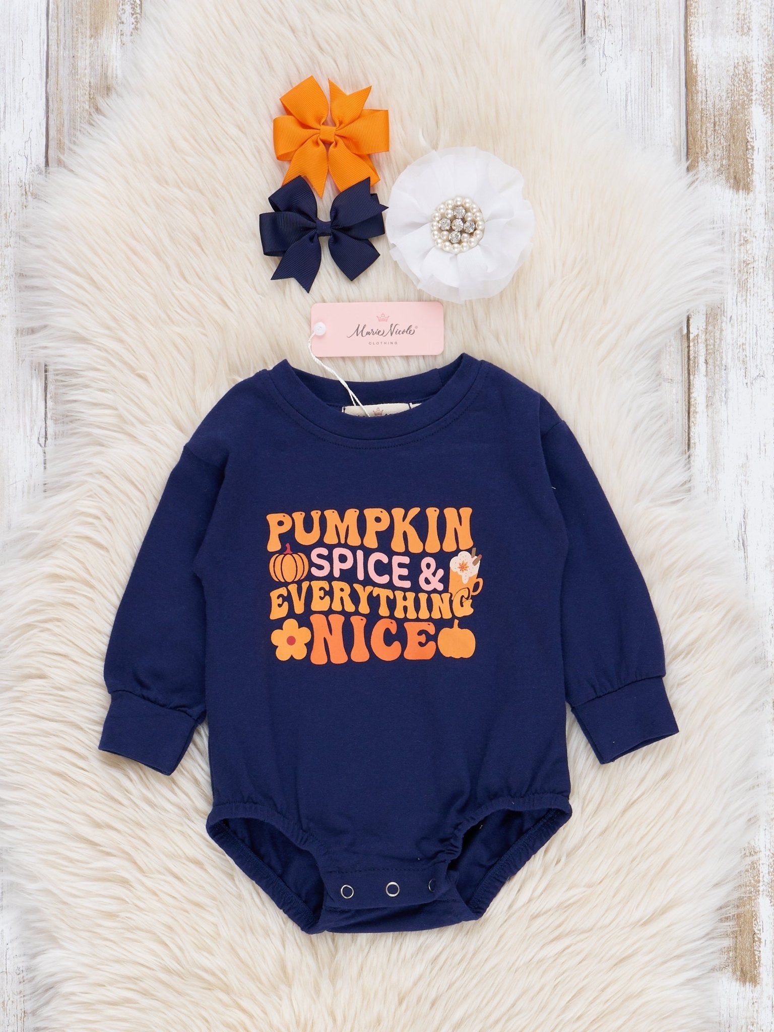 Navy "Everything Nice" Bubble Romper - Marie Nicole Clothing