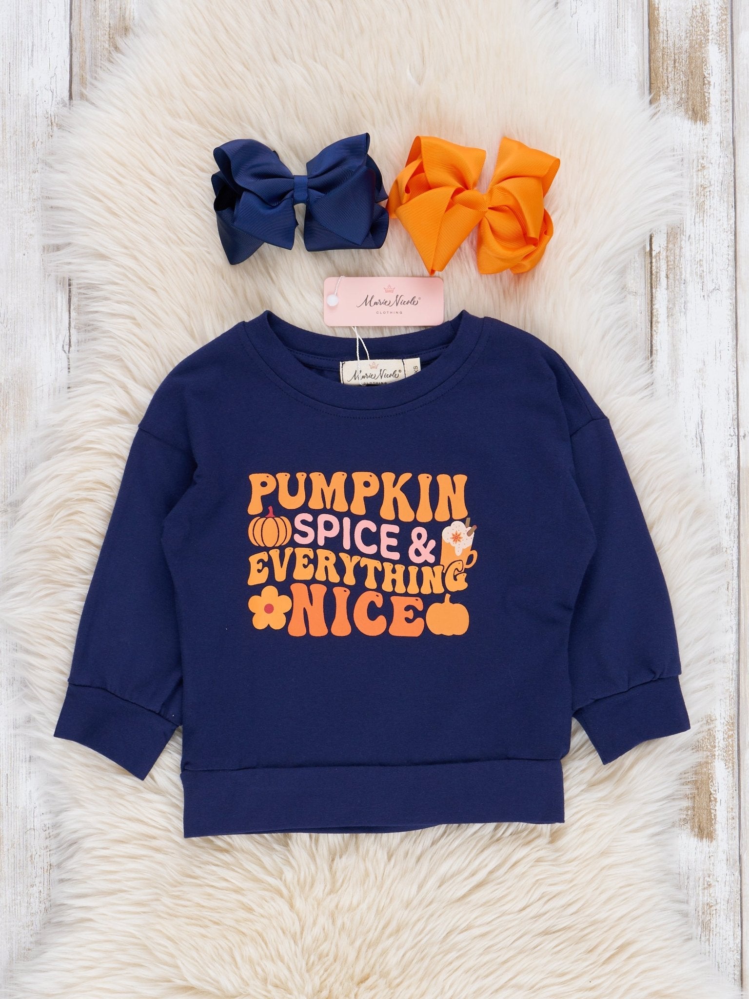 Navy "Everything Nice" Shirt - Marie Nicole Clothing
