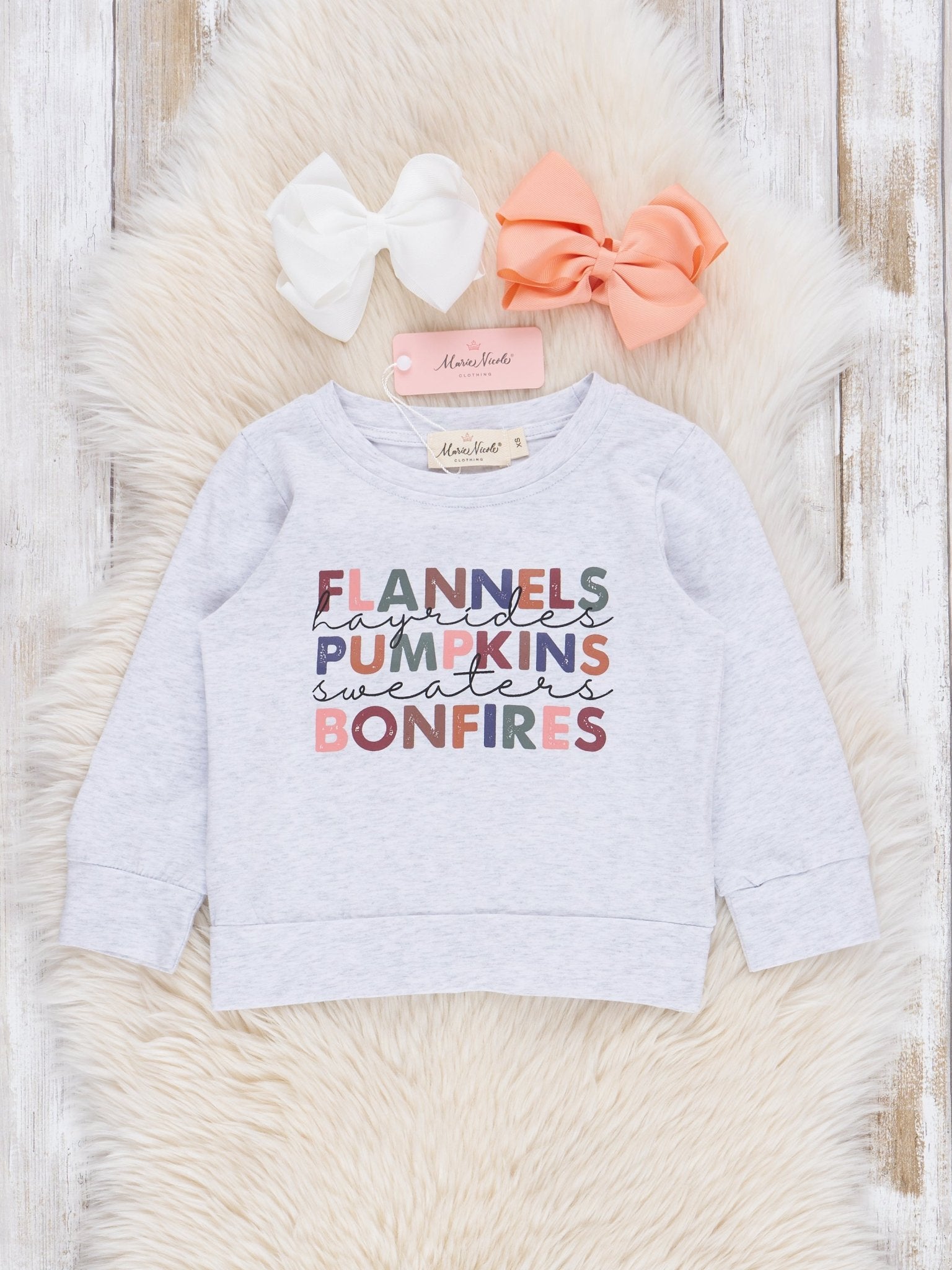 Mom & Me Heather Grey Autumn Memories Shirt - Marie Nicole Clothing