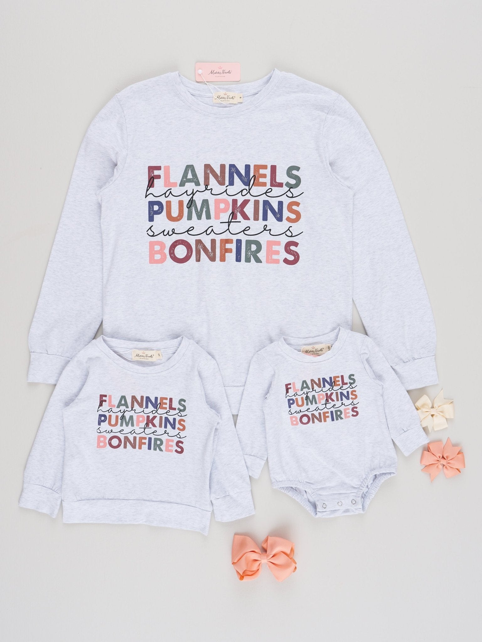Mom & Me Heather Grey Autumn Memories Shirt - Marie Nicole Clothing