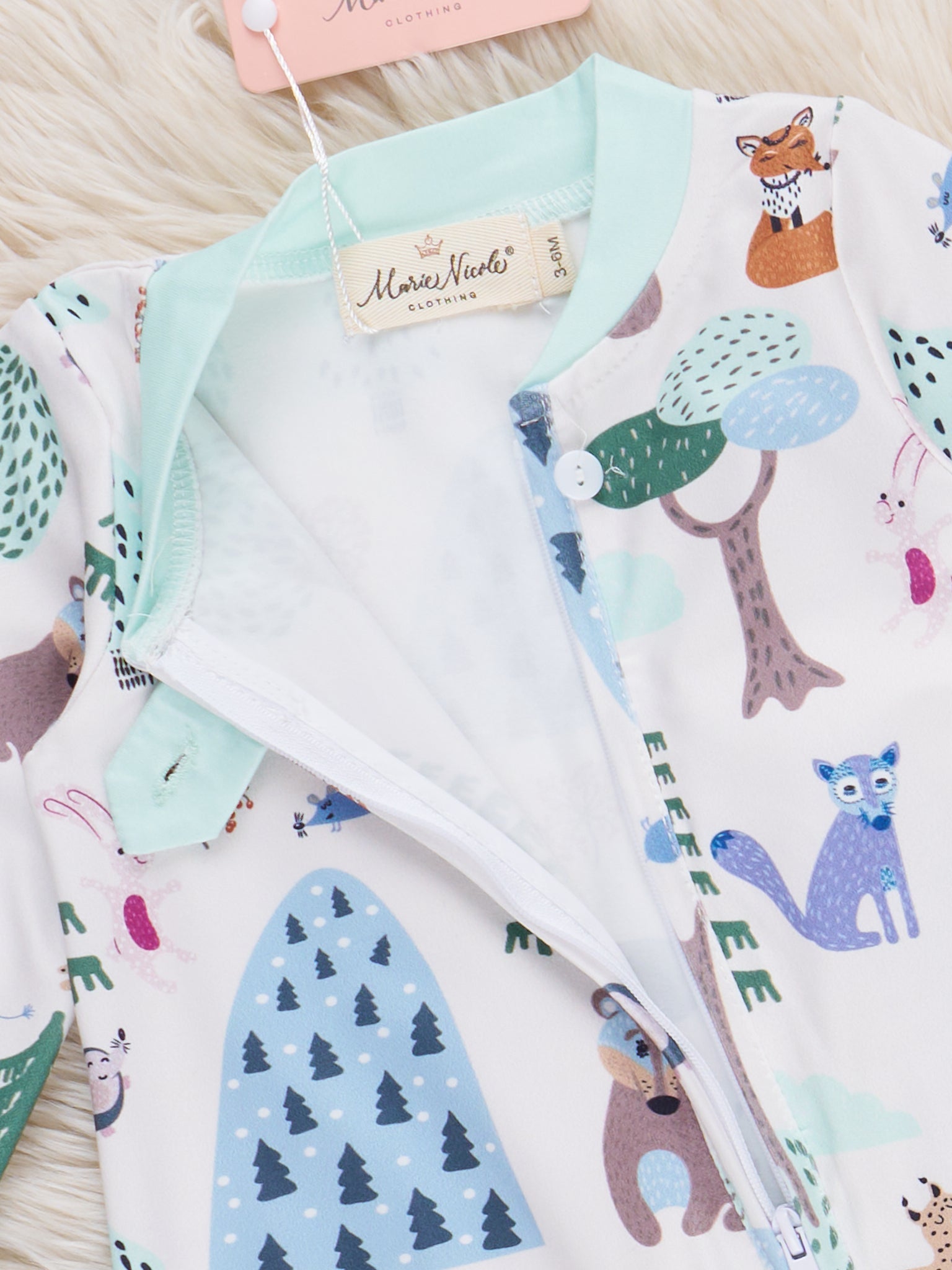 Little Explorer Forest Footed Sleeper Pajamas - Marie Nicole Clothing