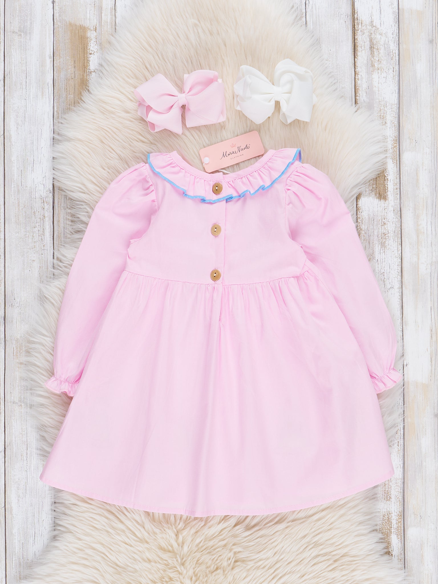 cotton birthday dresses Hattie Dress in Madeline Pink this darling organic muslin dress with matching shorts has a party hat topped birthday bear with friends bringing wrapped presents to the party Cethrio Cotton Linen Dresses for