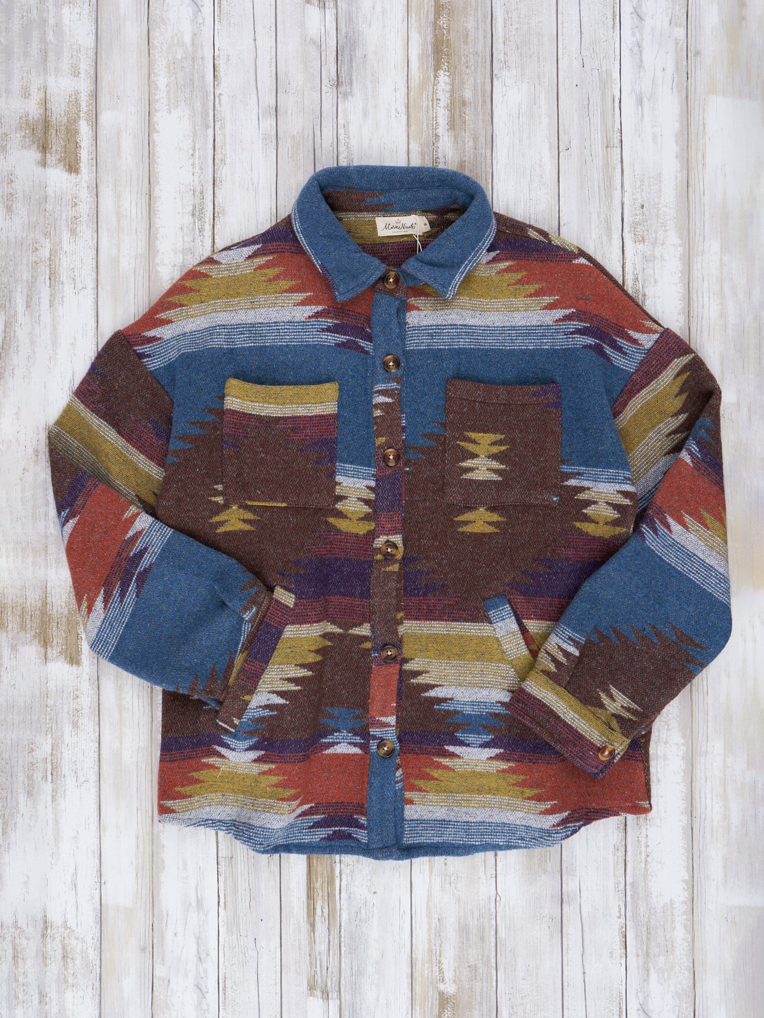 Mom & Me Turquoise Aztec Print Shacket – Marie Nicole Clothing