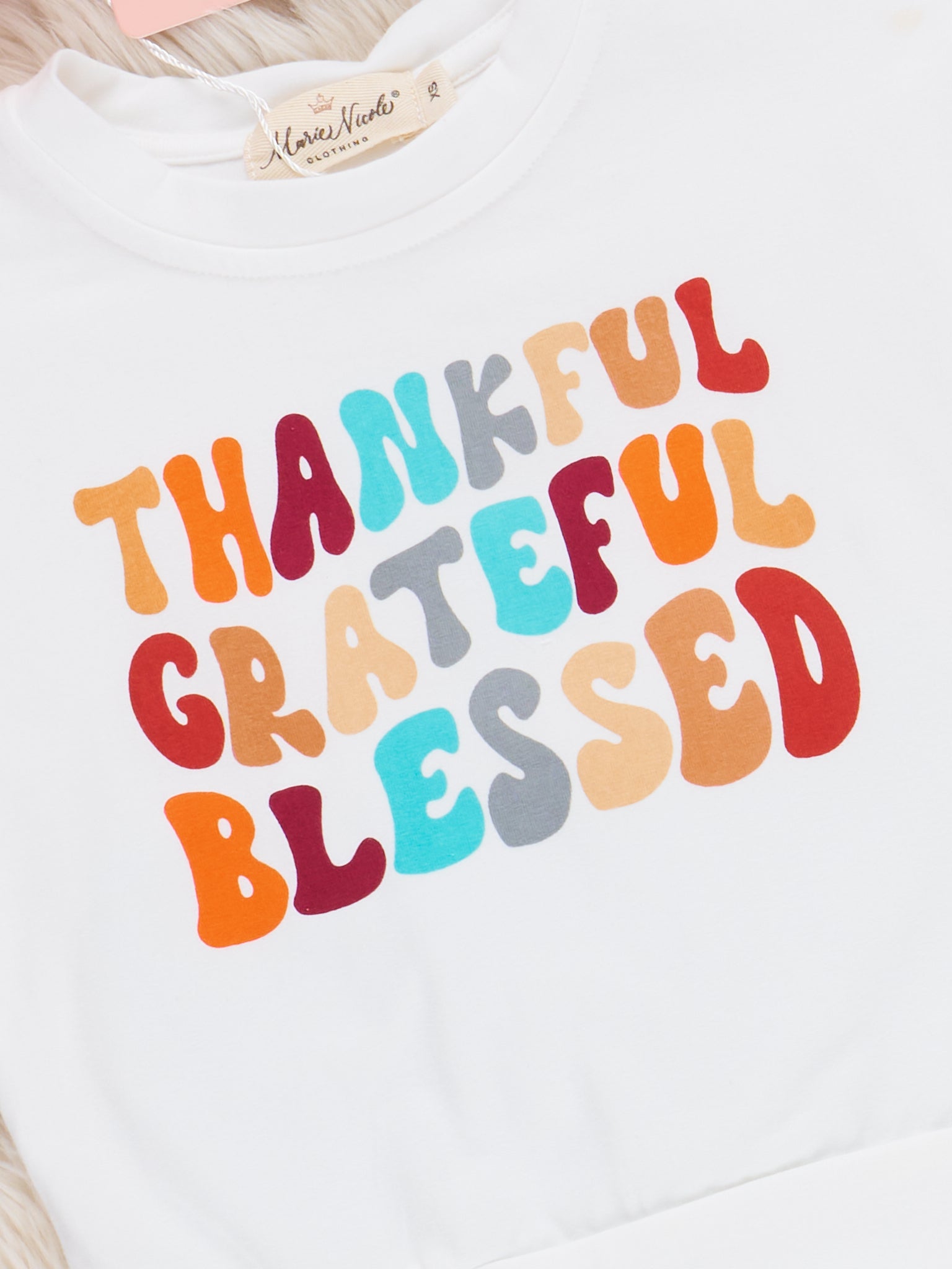 "Blessed, Grateful, Thankful" Bell Bottom Outfit - Marie Nicole Clothing