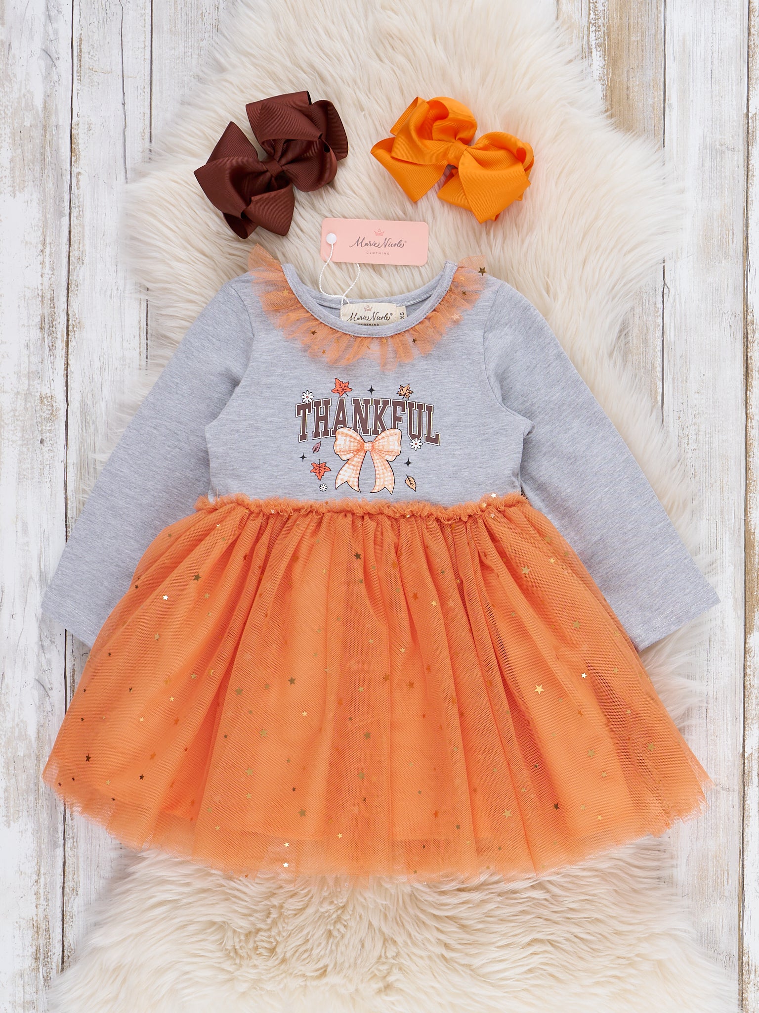 Thankful Sparkle Tulle Dress - Marie Nicole Clothing